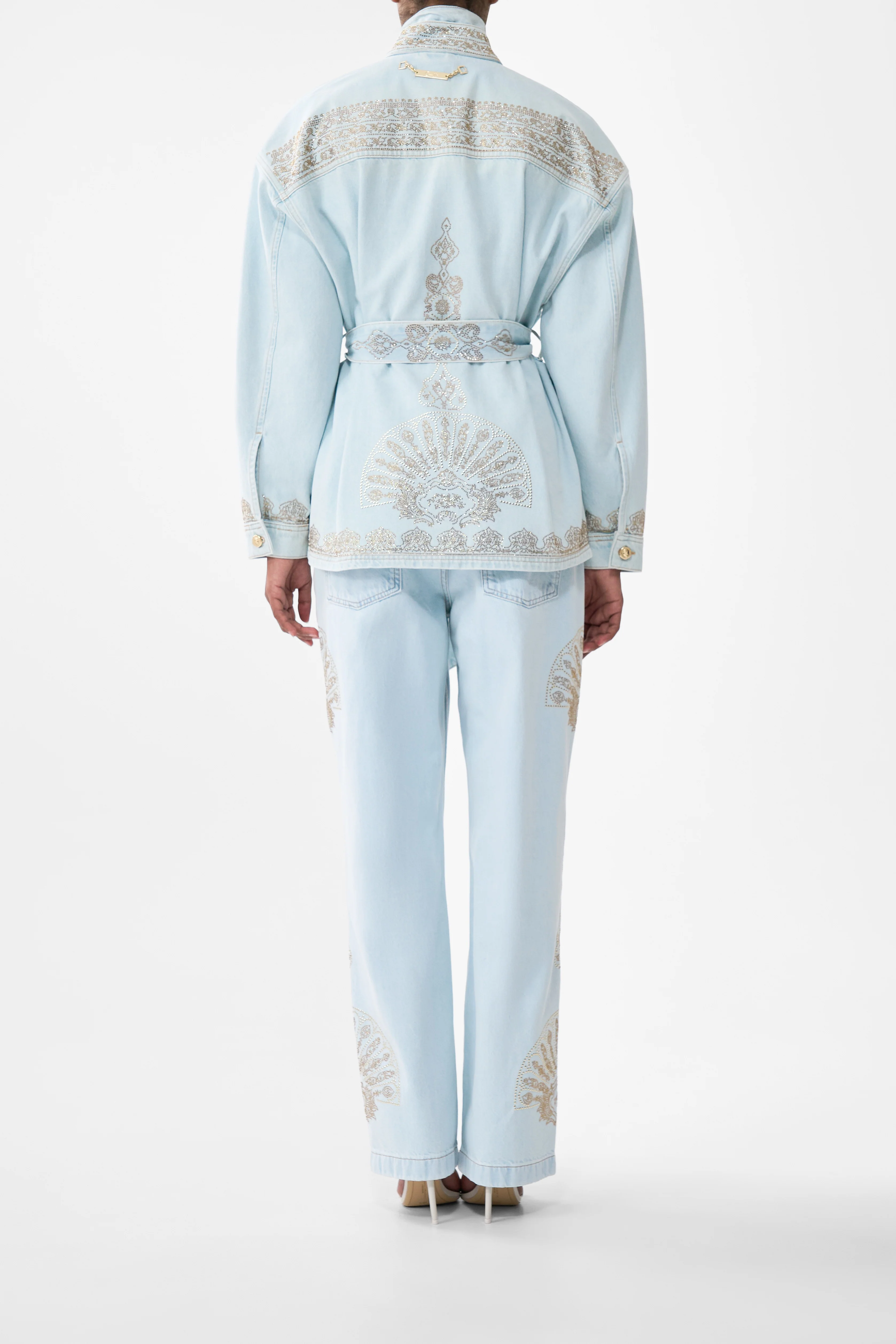 ALIKA ISTANBUL ALCHEMY HIGH NECK JACKET DENIM