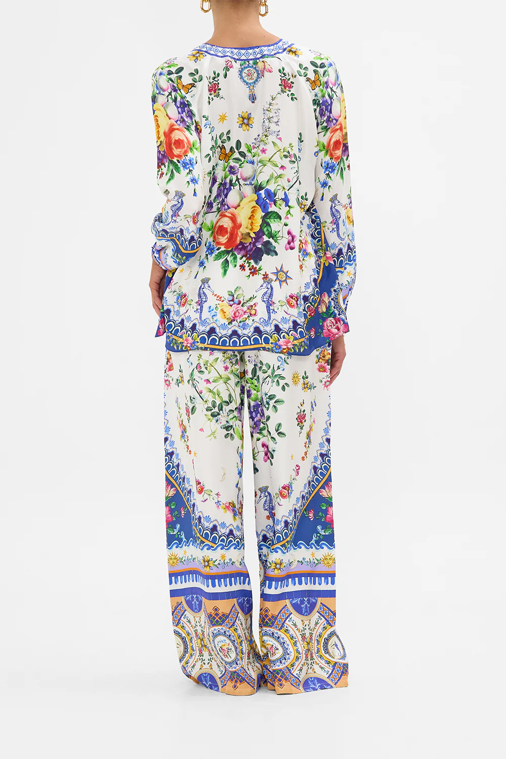 LACE UP BLOUSE TILES DARLS