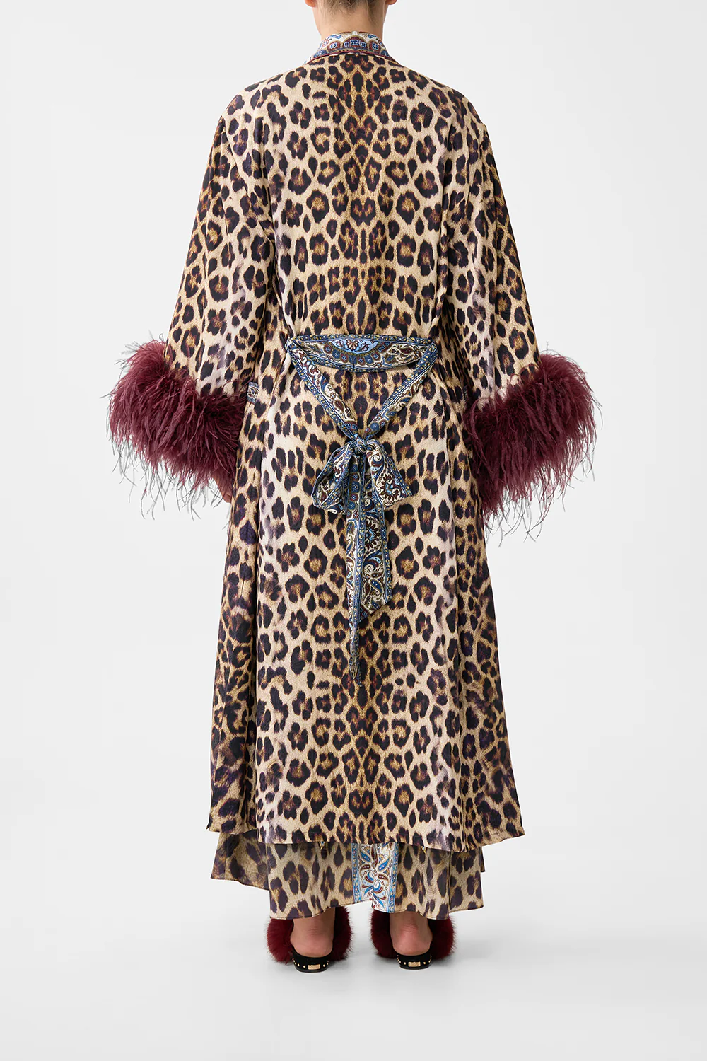 LONG ROBE WITH FLARED SLEEVE ISTANBUL ANIMALIA