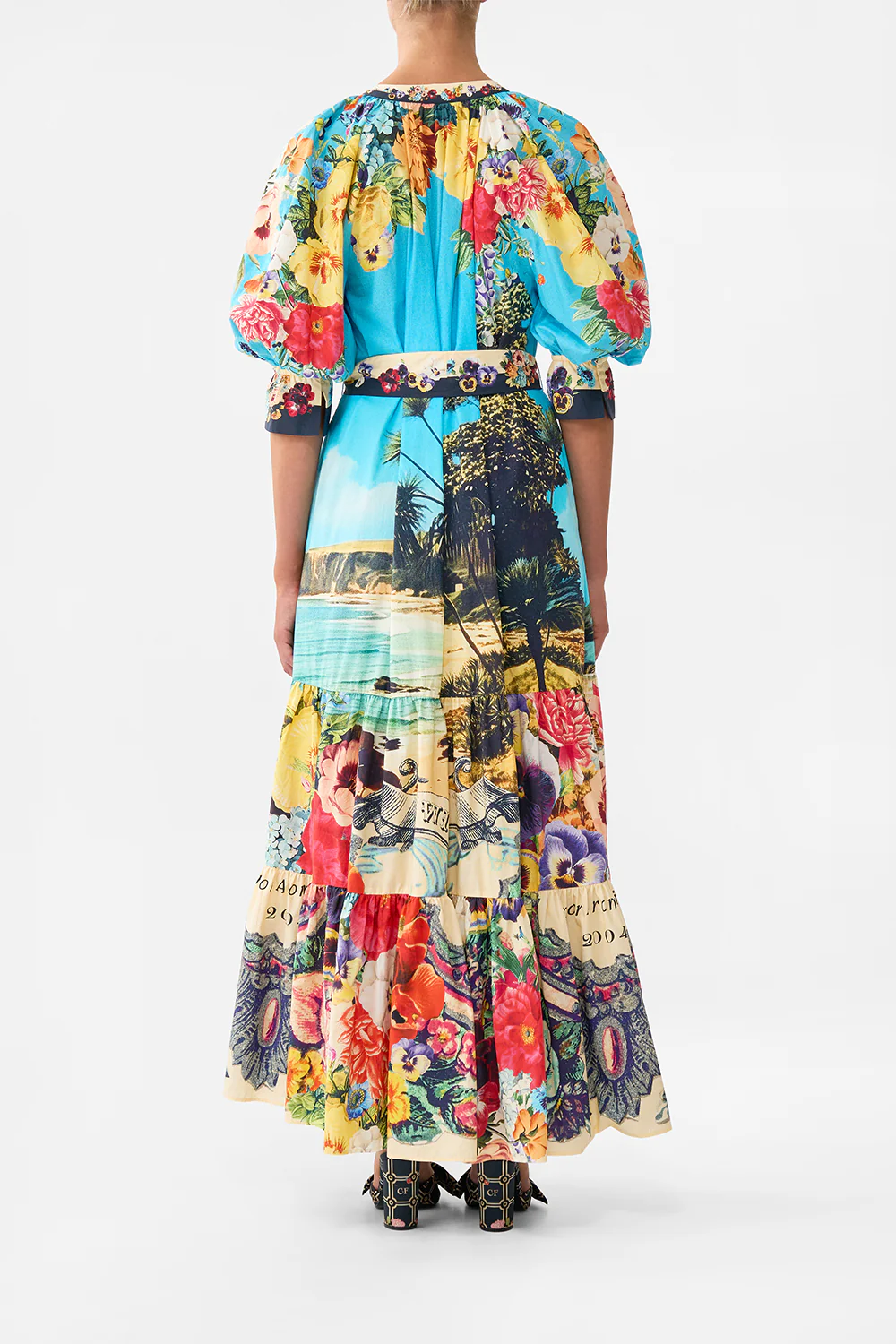 TIERED SHIRT DRESS WITH SHORT SLEEVE BATHING BOMBSHELL