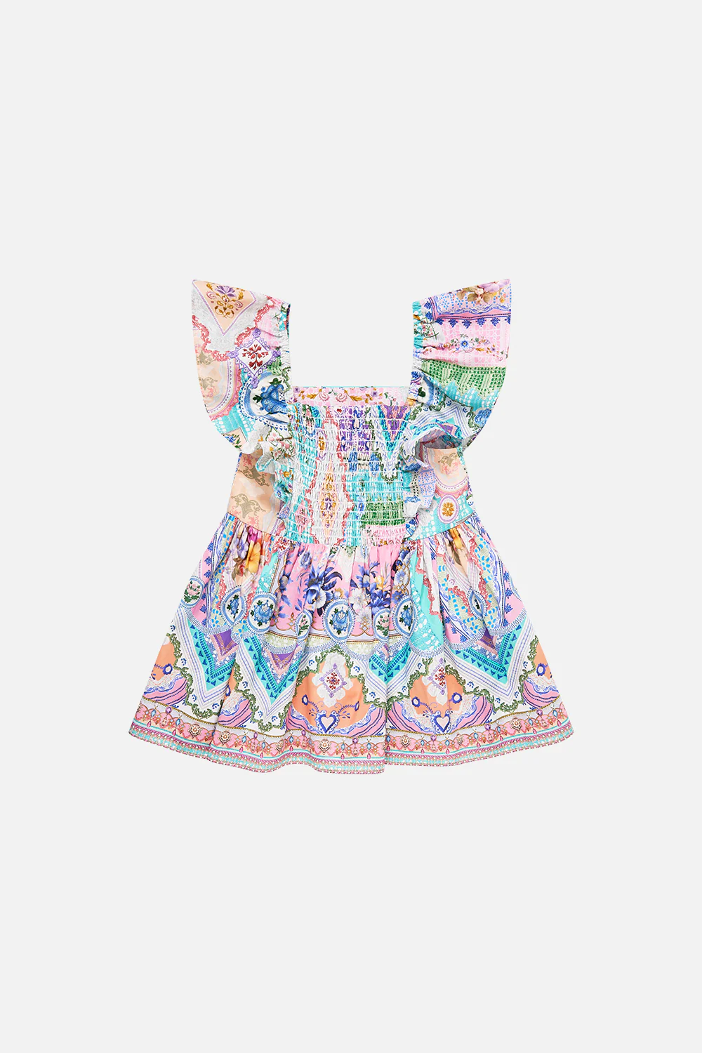 BABIES FLARED DRESS WITH FRILL SHOULDER CROCHET ALL DAY