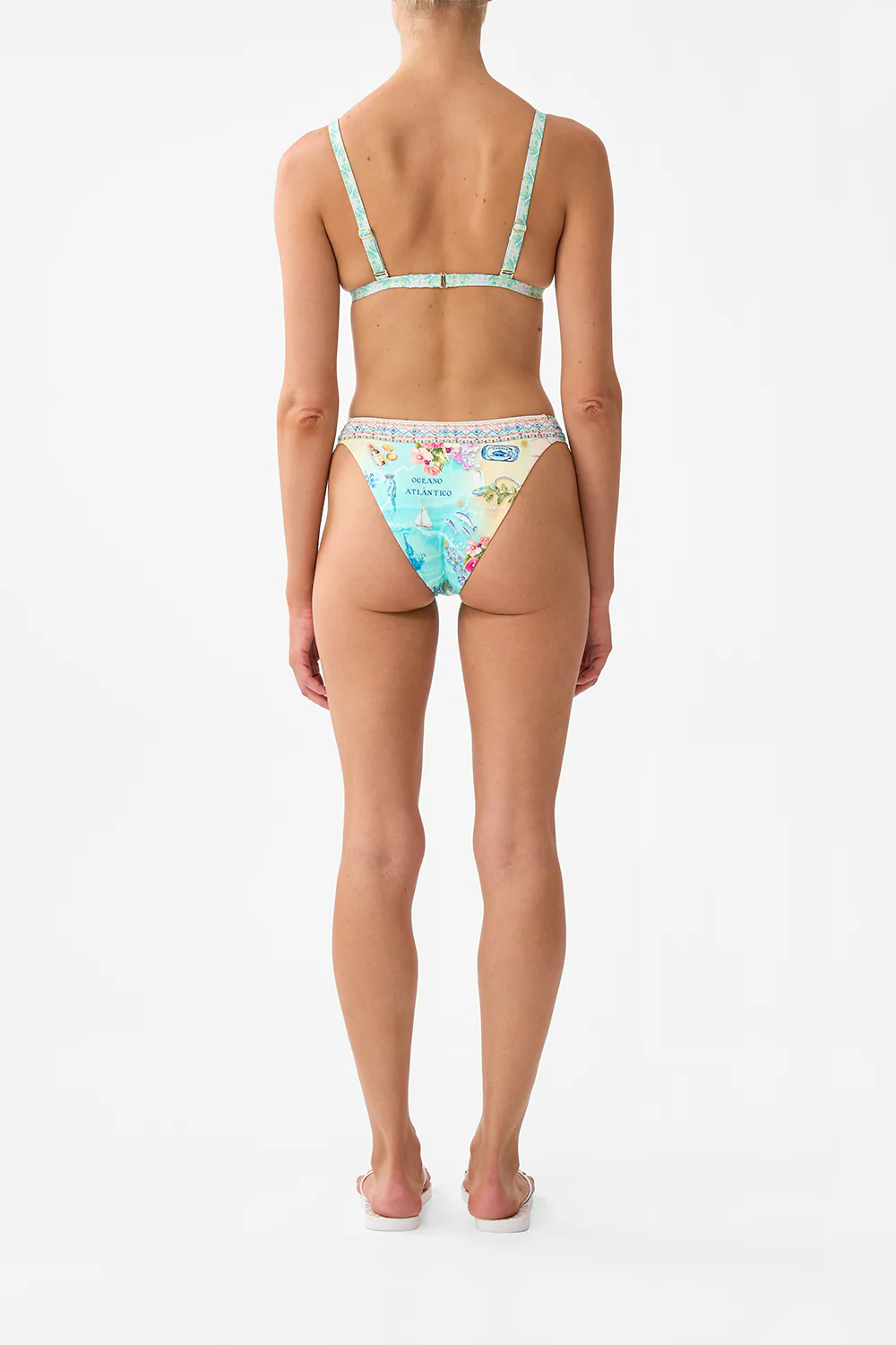 TRIANGLE BIKINI TOP WITH KNOT FRONT JUST COASTING