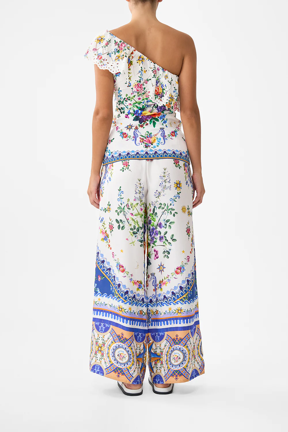 ONE SHOULDER FITTED JERSEY TANK TILES DARLS