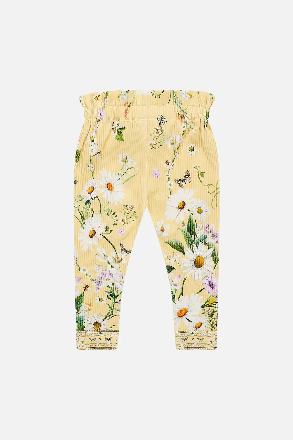 BABIES RIB LEGGINGS WITH PAPERBAG BOW WAIST DAISY CHAINS