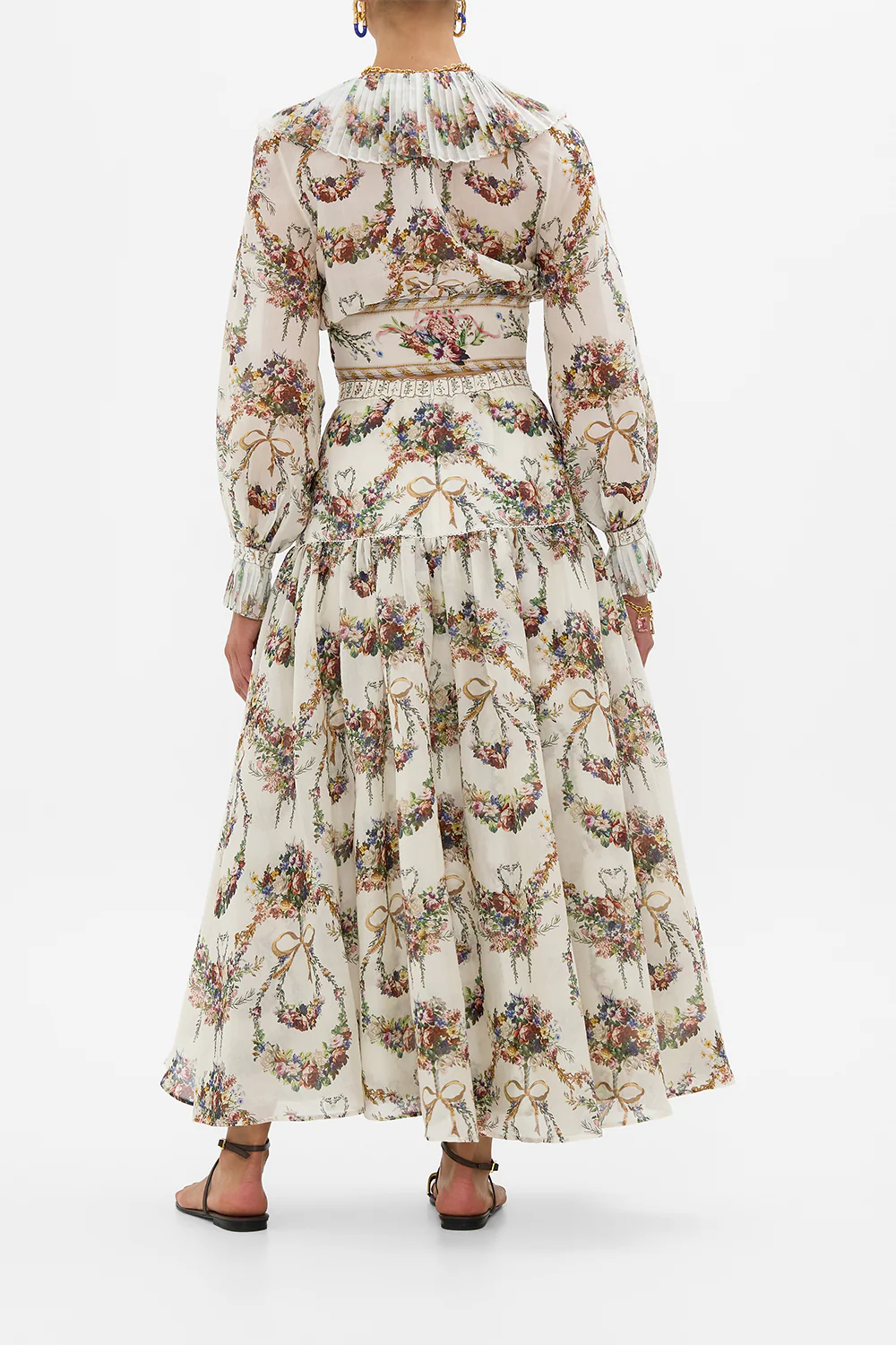 CROPPED WRAP TOP WITH PLEATED DETAIL DRESSING ROOM DRAMA