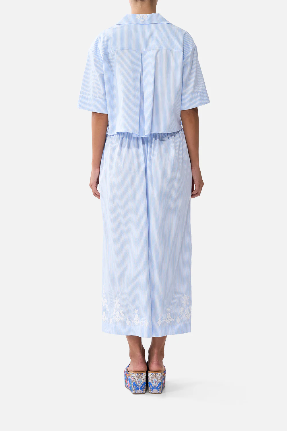 WIDE LEG ELASTIC WAIST PANT OTTOMAN OPULENCE