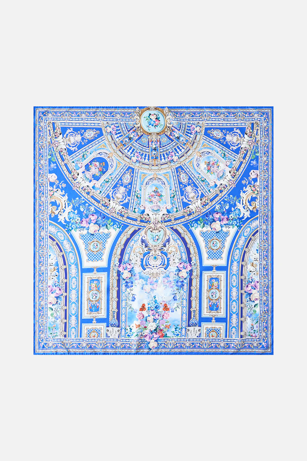 PRINTED SILK TWILL SQUARE SCARF OTTOMAN OPULENCE