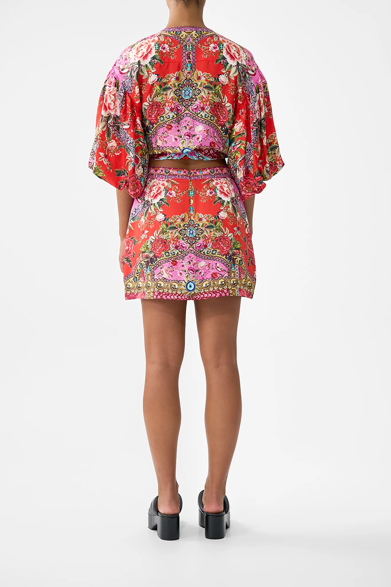 TIE FRONT PUFF SLEEVE TOP HEIRLOOM EMPIRE