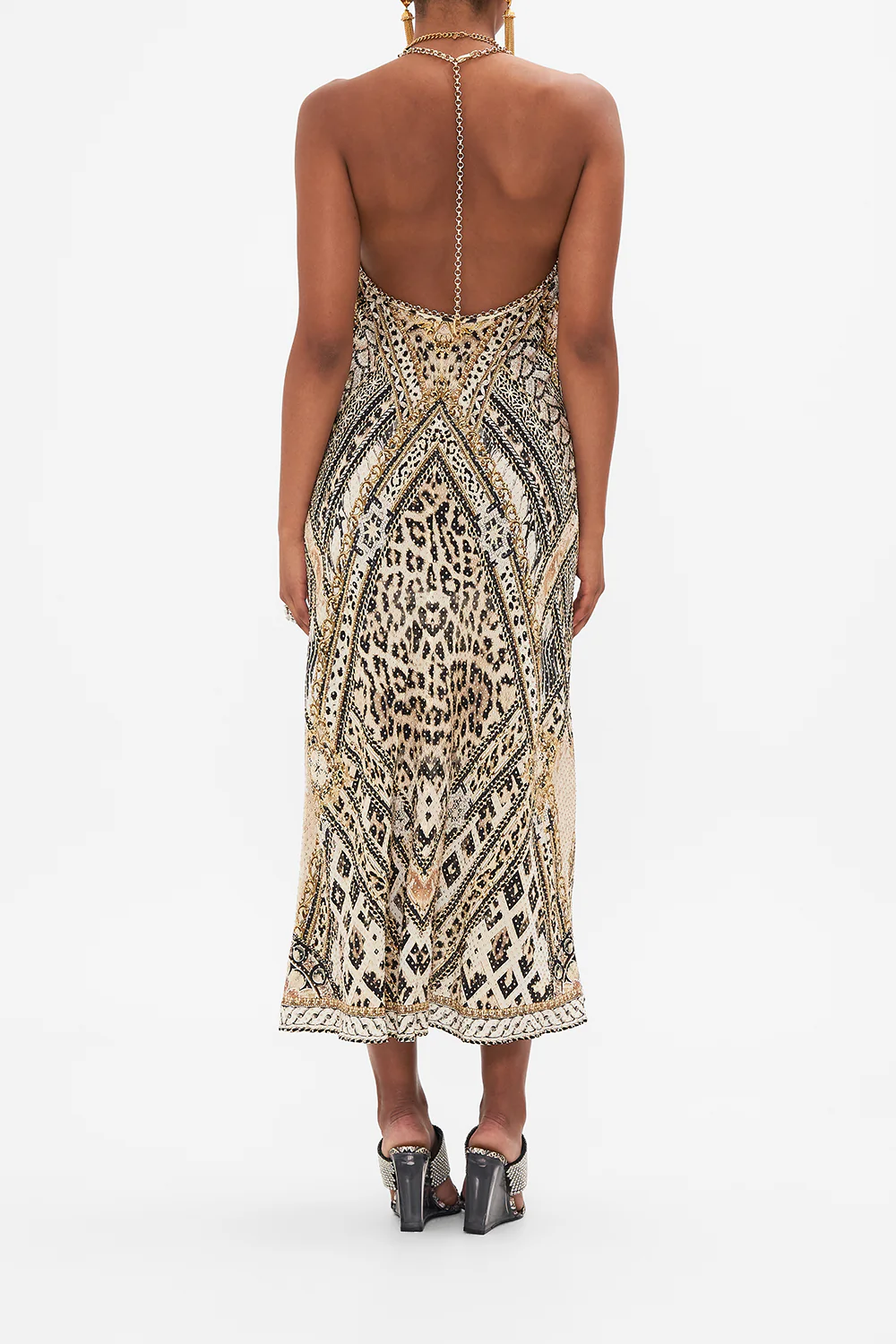 BIAS HALTER DRESS MOSAIC MUSE