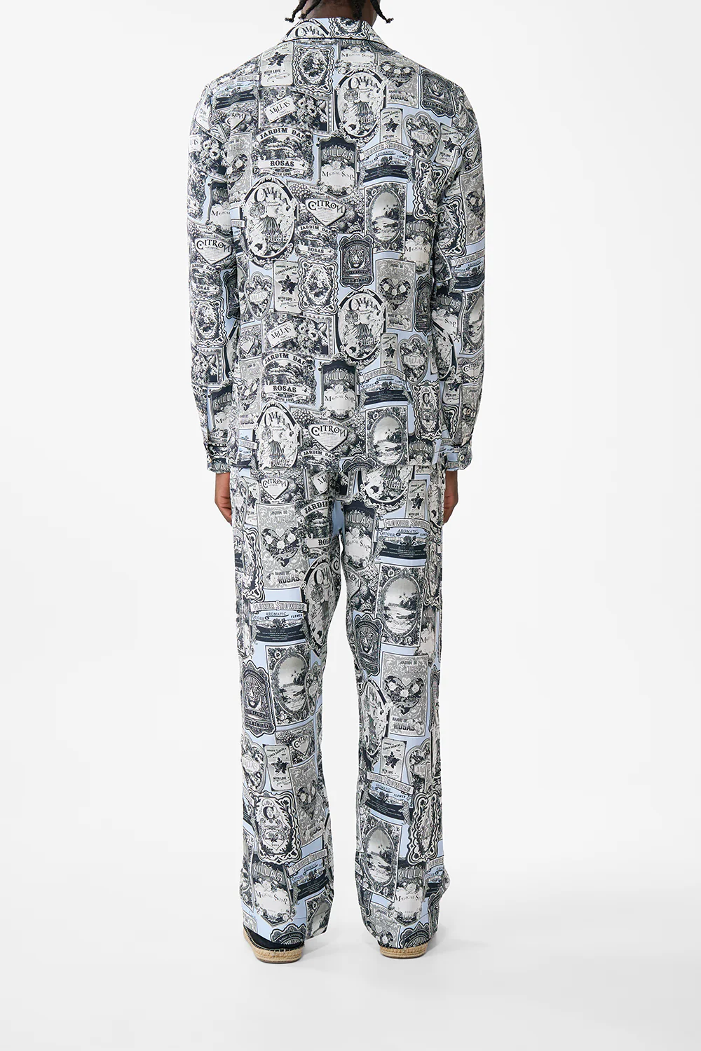 LONG SLEEVE CAMP COLLARED SHIRT FLOWER SHOWERS