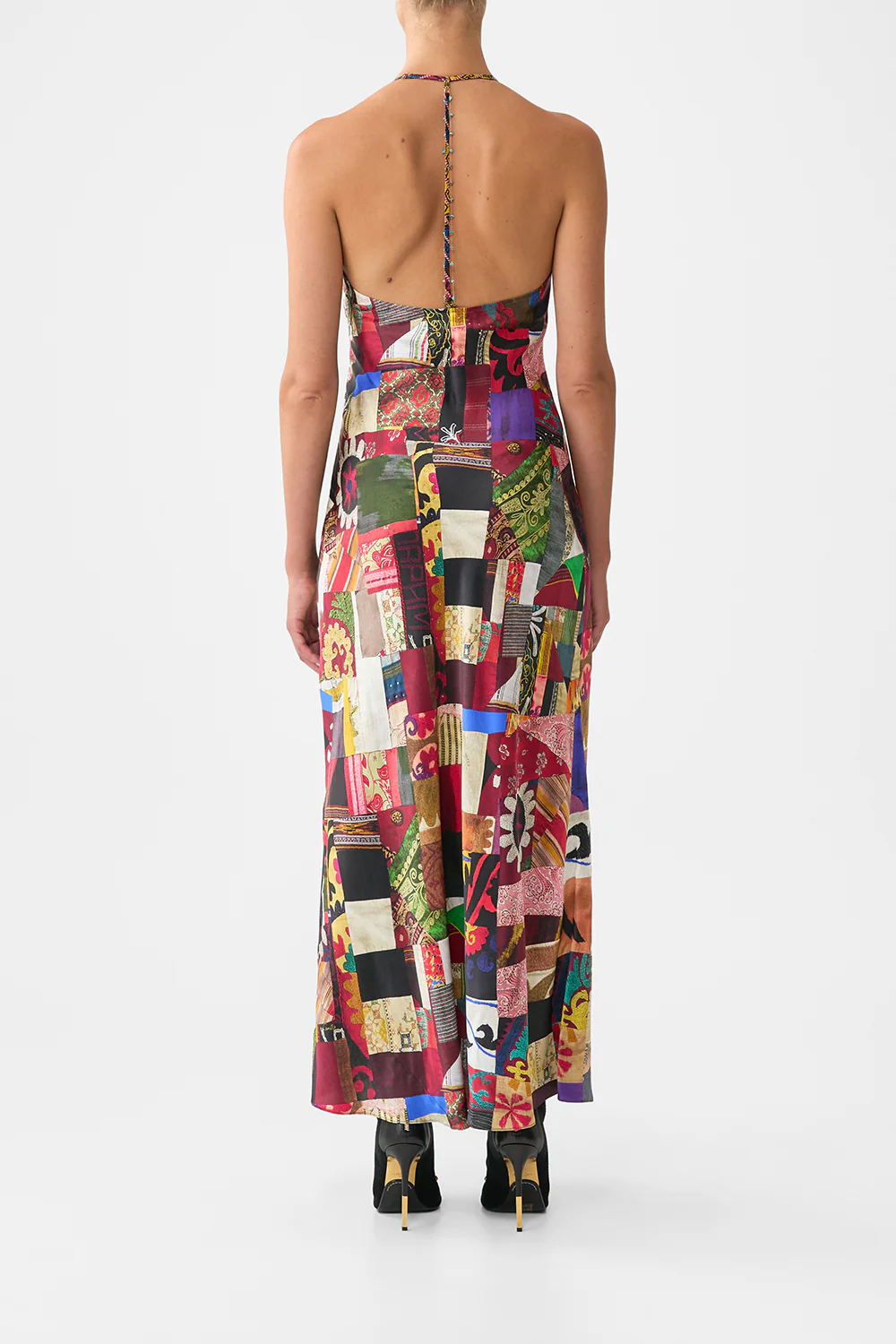 CHAIN DETAIL SLIP DRESS PATCHWORK ALCHEMY