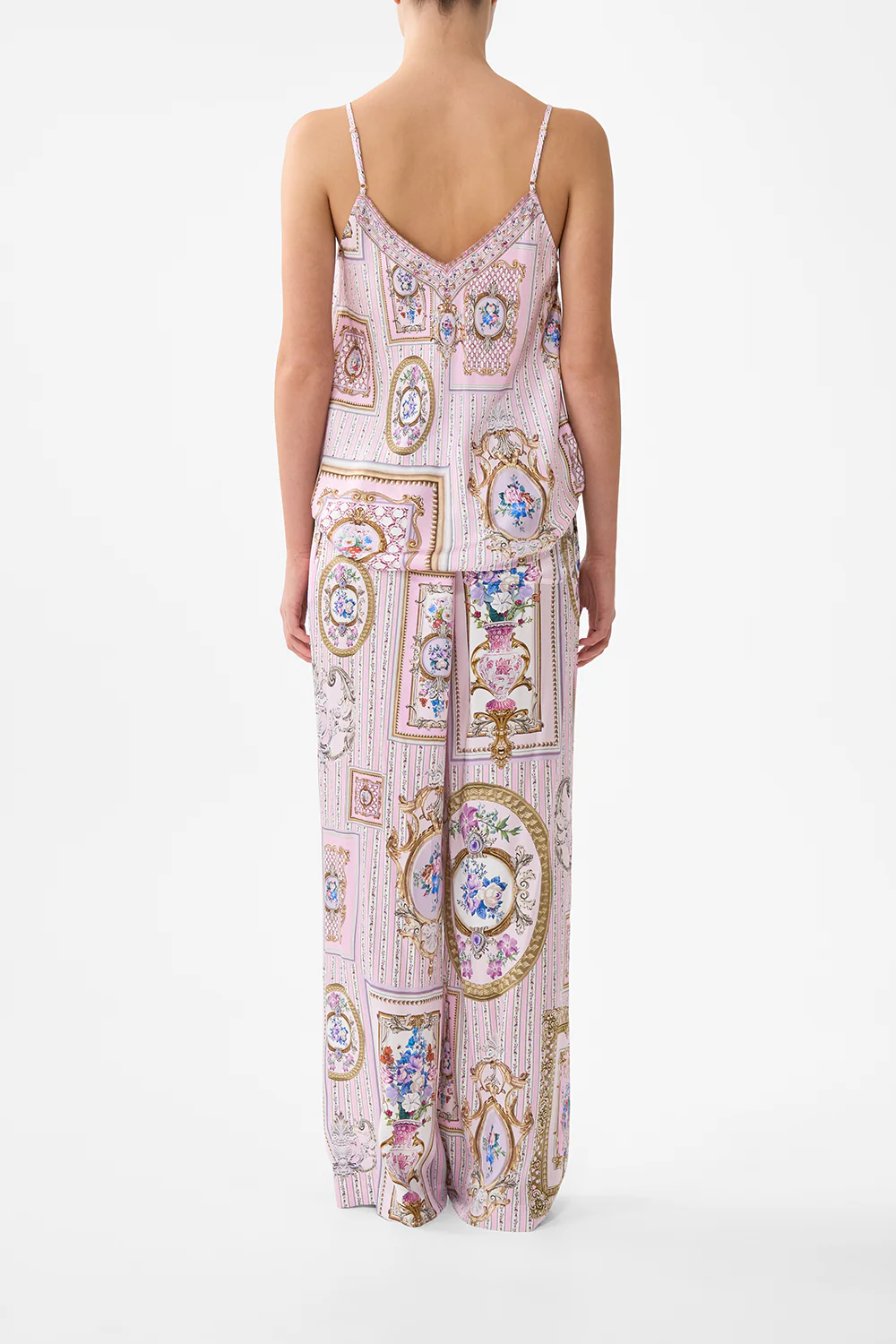 BUTTON FRONT LOUNGE PANT PALATIAL PASTELS