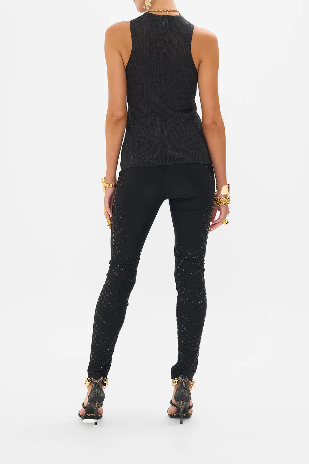 CREW NECK KNIT CAMI - BLACK  NOUVEAU NOIR