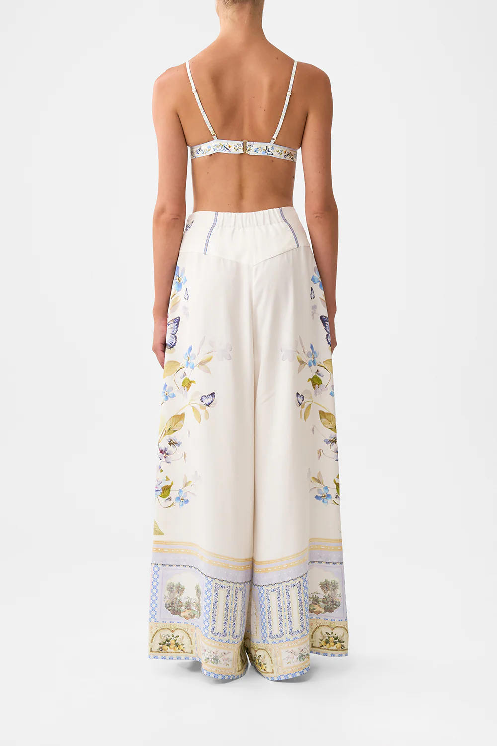 SCALLOPED EDGE TRIANGLE BRALETTE WITH BOW FRONT BOTANICAL BALLADS