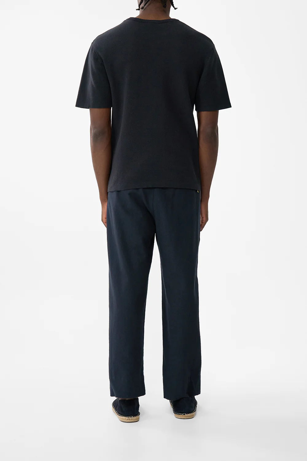 RELAXED FIT JACQUARD KNIT CREW NECK TEE RINSE & ROAR