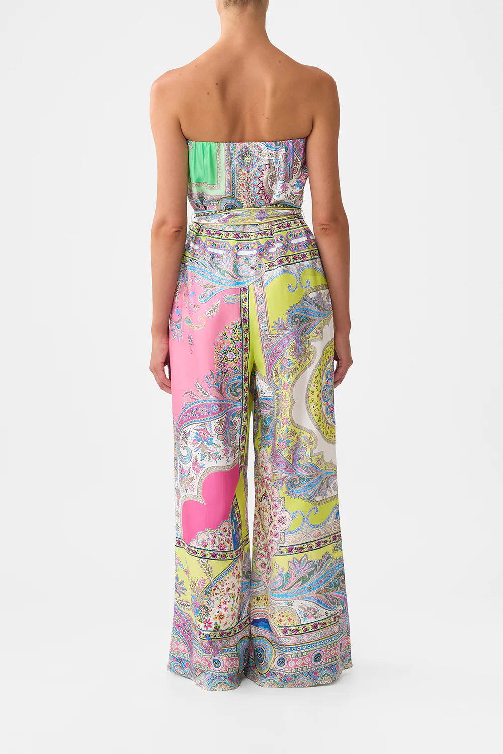 TIE WAIST STRAPLESS JUMPSUIT MAGIC CARPET RIDE