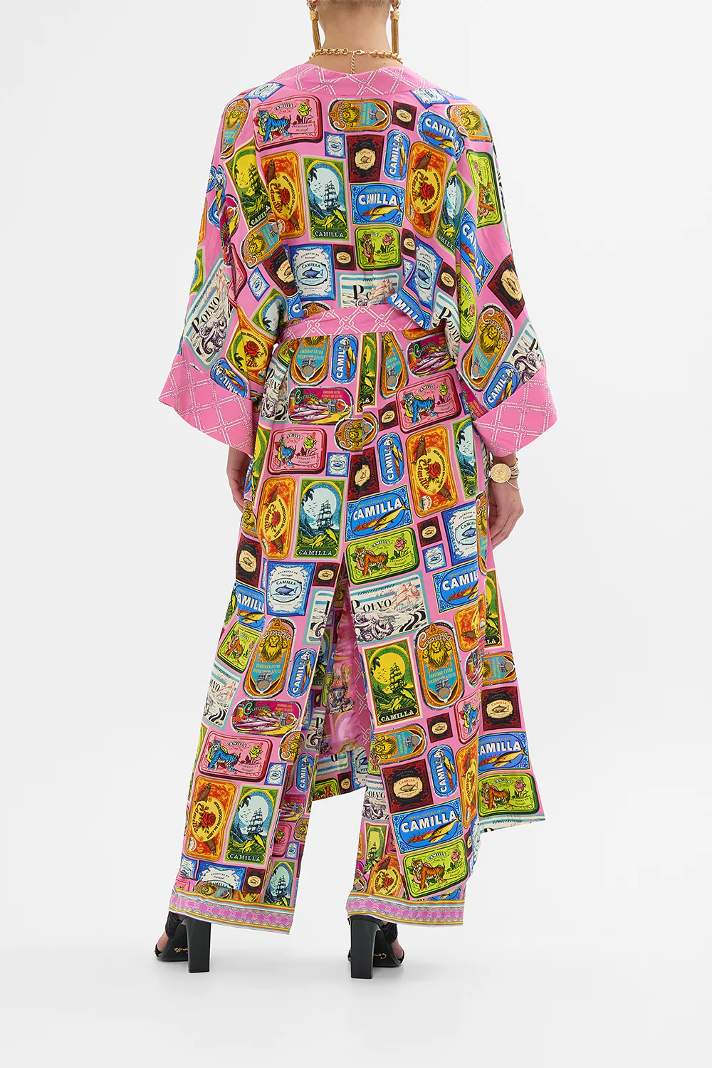 LONG ROBE WITH NARROW COLLAR SALTY SPLENDOUR