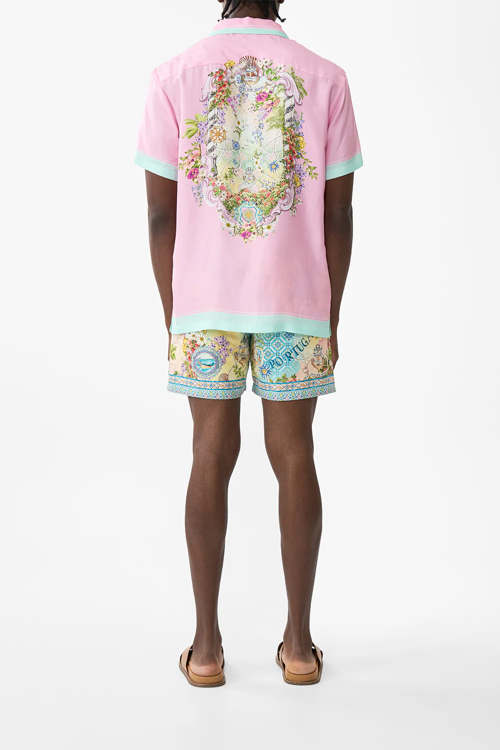 SHORT SLEEVE CAMP COLLARED SHIRT JUST COASTING