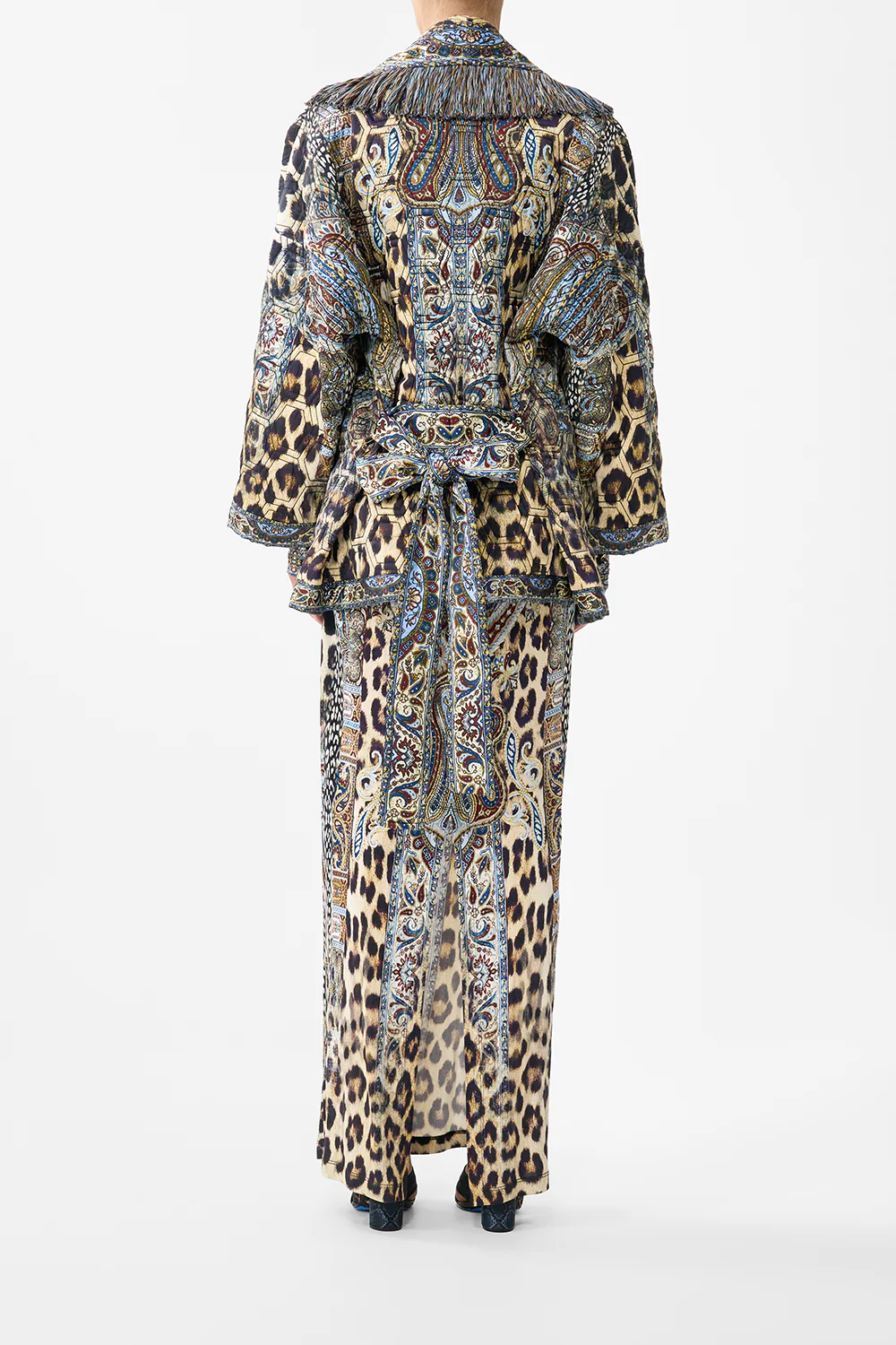 QUILTED ROLL COLLAR COAT ISTANBUL ANIMALIA