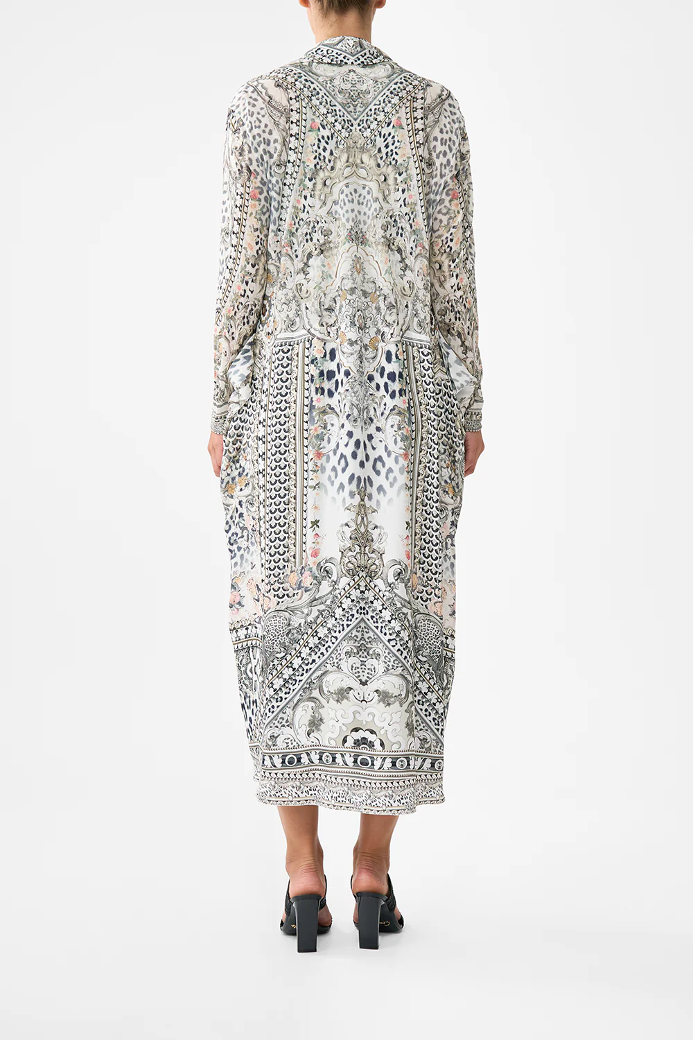 LONG CASUAL JACKET WITH POCKETS MARBLE HEAVEN