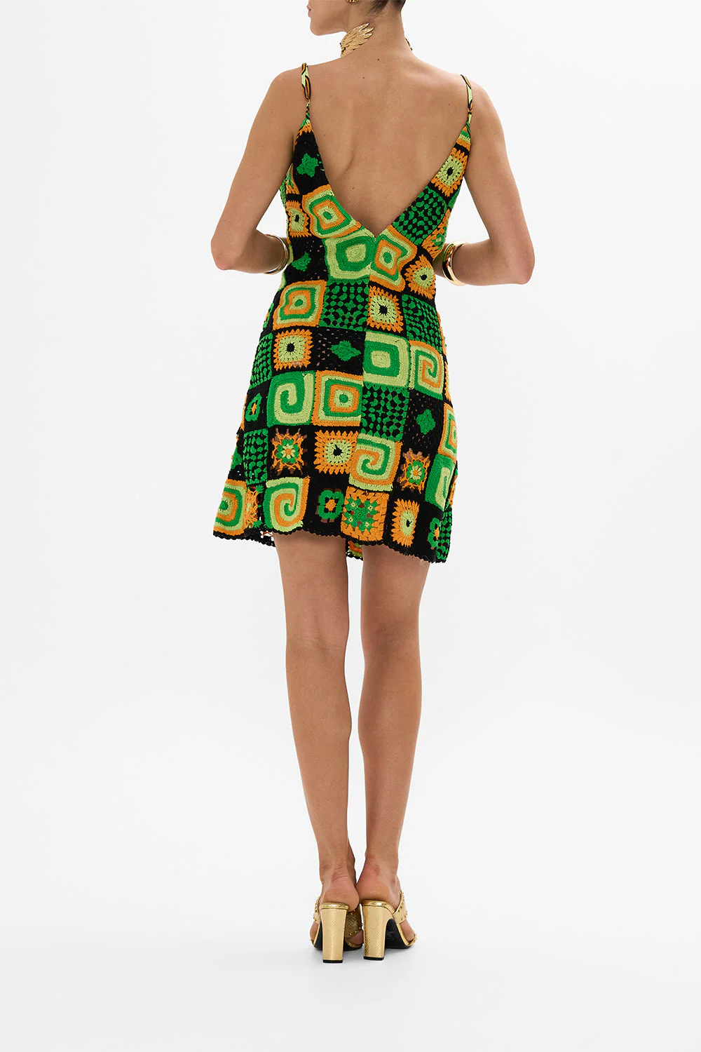 MINI CROCHET DRESS WITH SILK TOP GOOD VIBES GENERATION