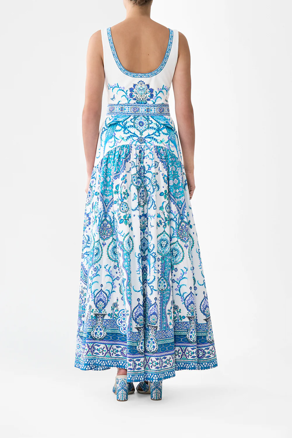 JERSEY TANK DRESS WITH CONTRAST SKIRT ISNIK LULLABY