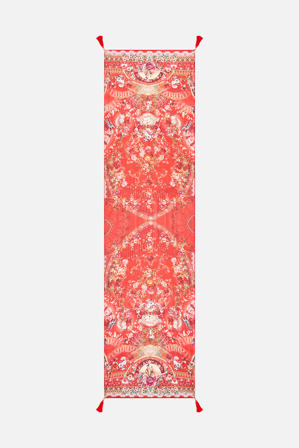 LONG SILK CRINKLE CHIFFON SCARF OLÉ OLÉ