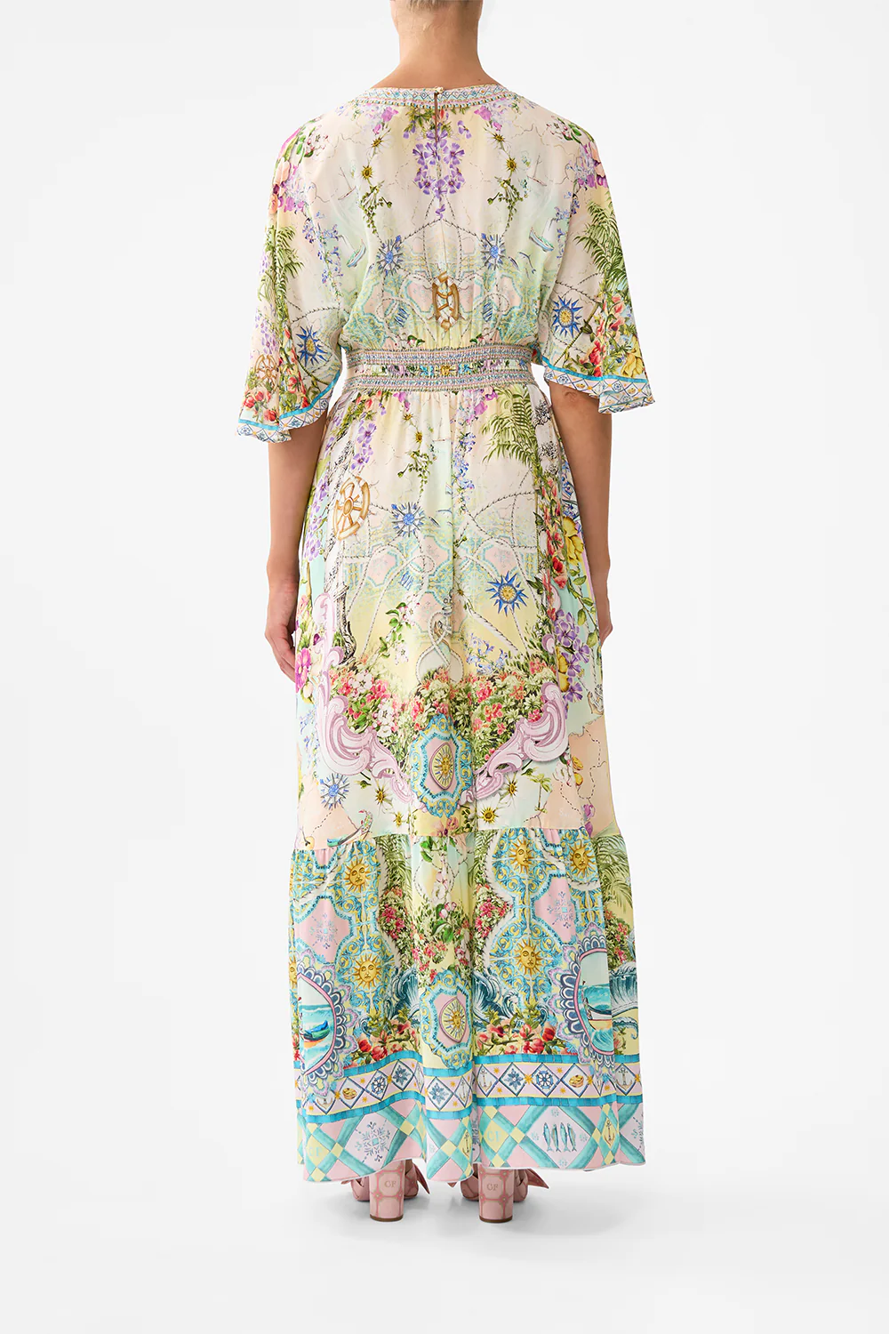 WAISTED DRESS WITH HEM RUFFLE JUST COASTING