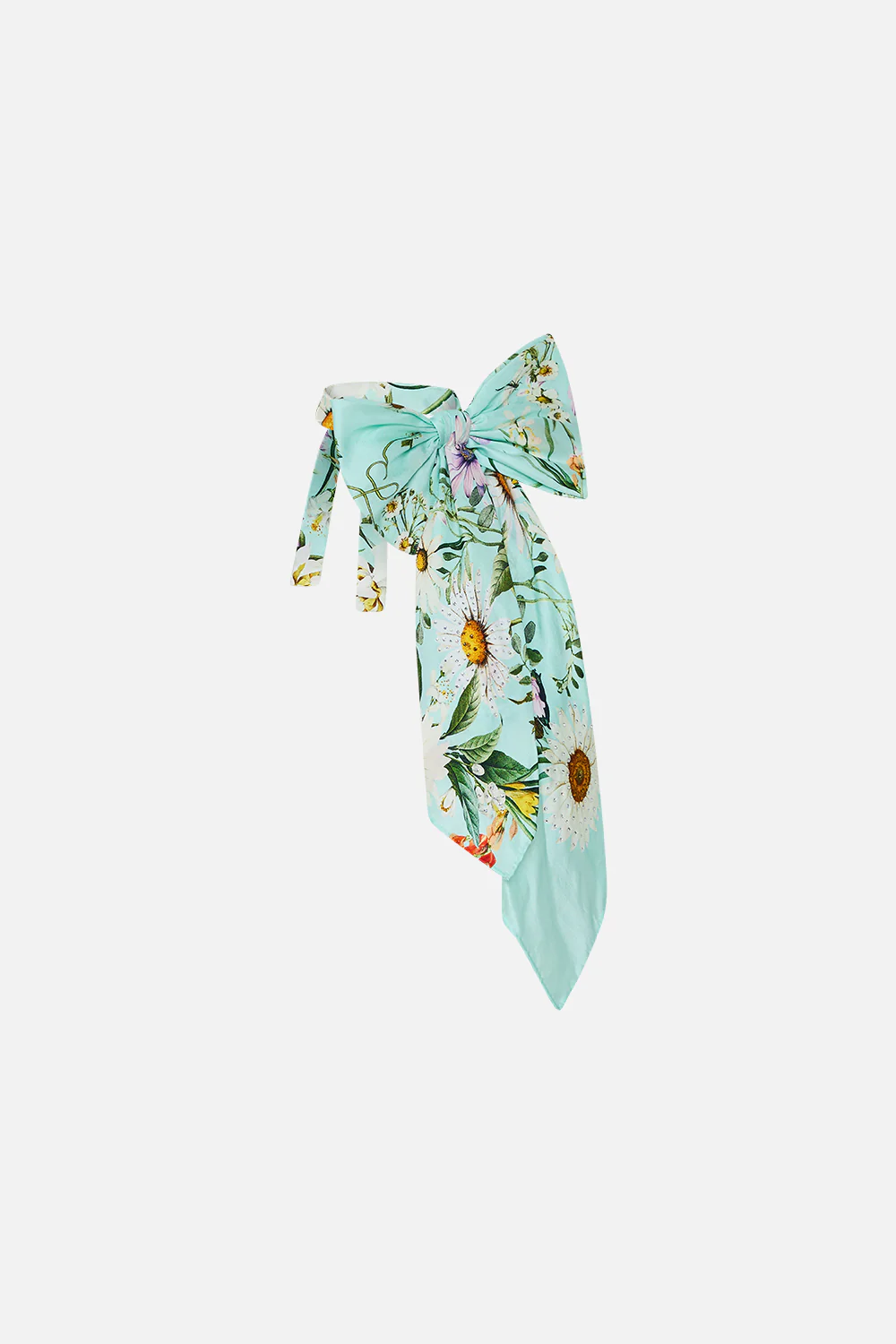 BOW NECK SCARF FLORAL FREEFALL