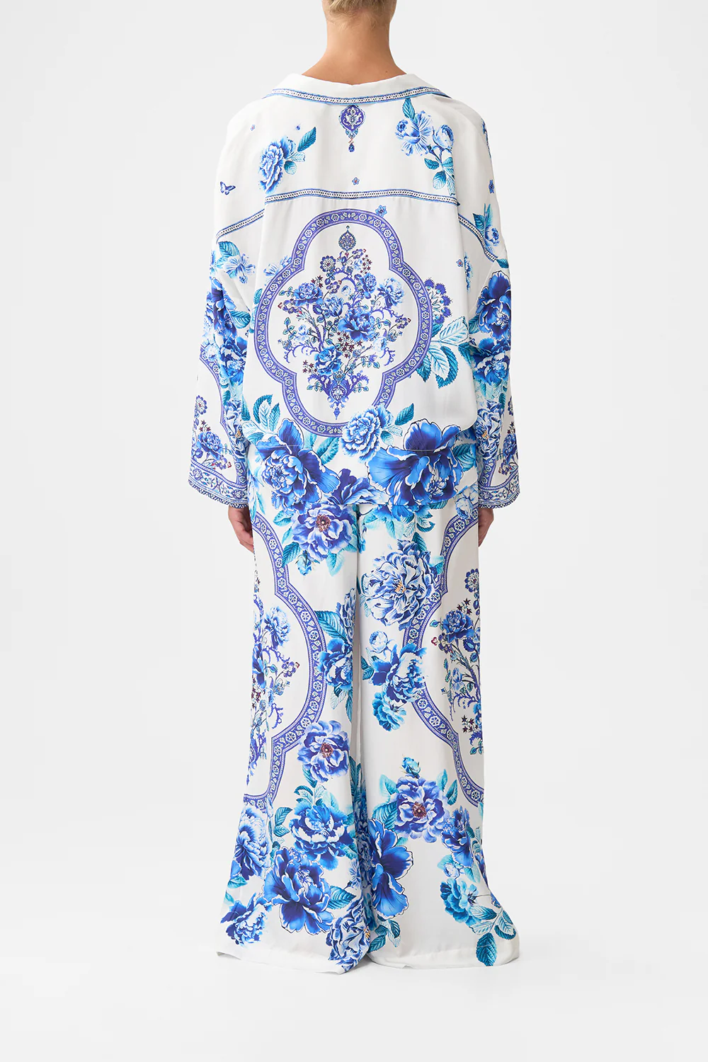 WIDE LEG WAISTED PANT A CERAMIC GARDEN