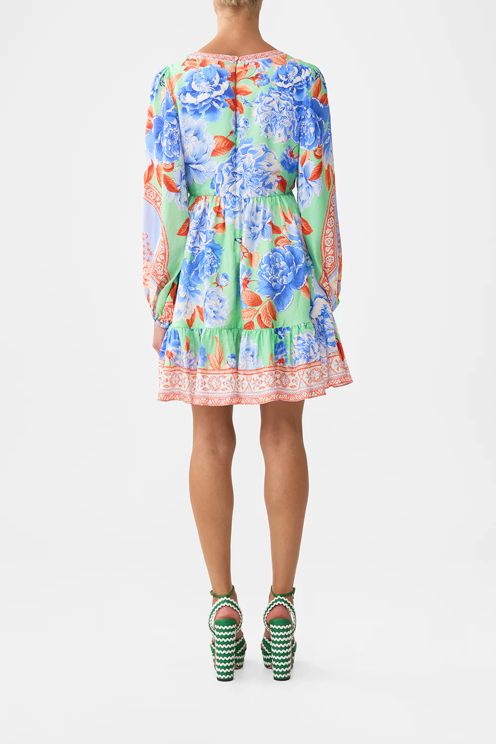 SHORT TIE FRONT BLOUSON DRESS TOPKAPI POP