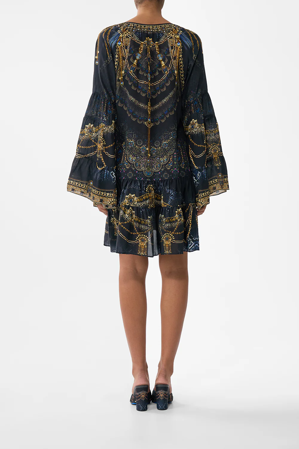 A-LINE GATHERED PANEL DRESS SONG OF THE SOLSTICE