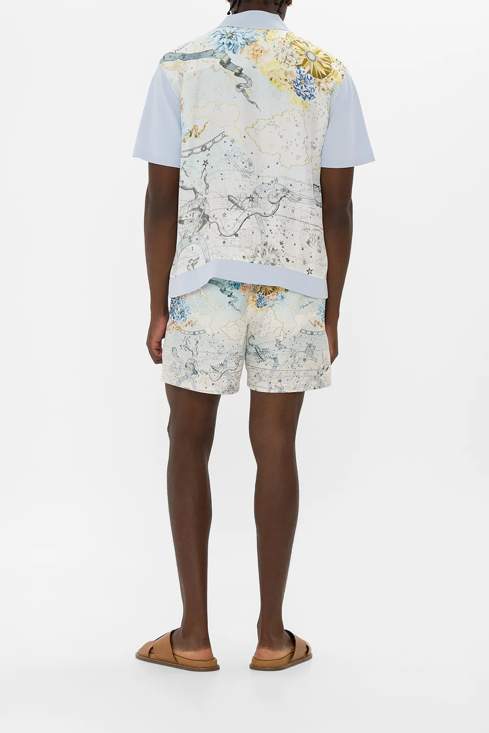 SHORT SLEEVE SILK SHIRT WITH KNIT SLEEVE MY LUCKY STARS