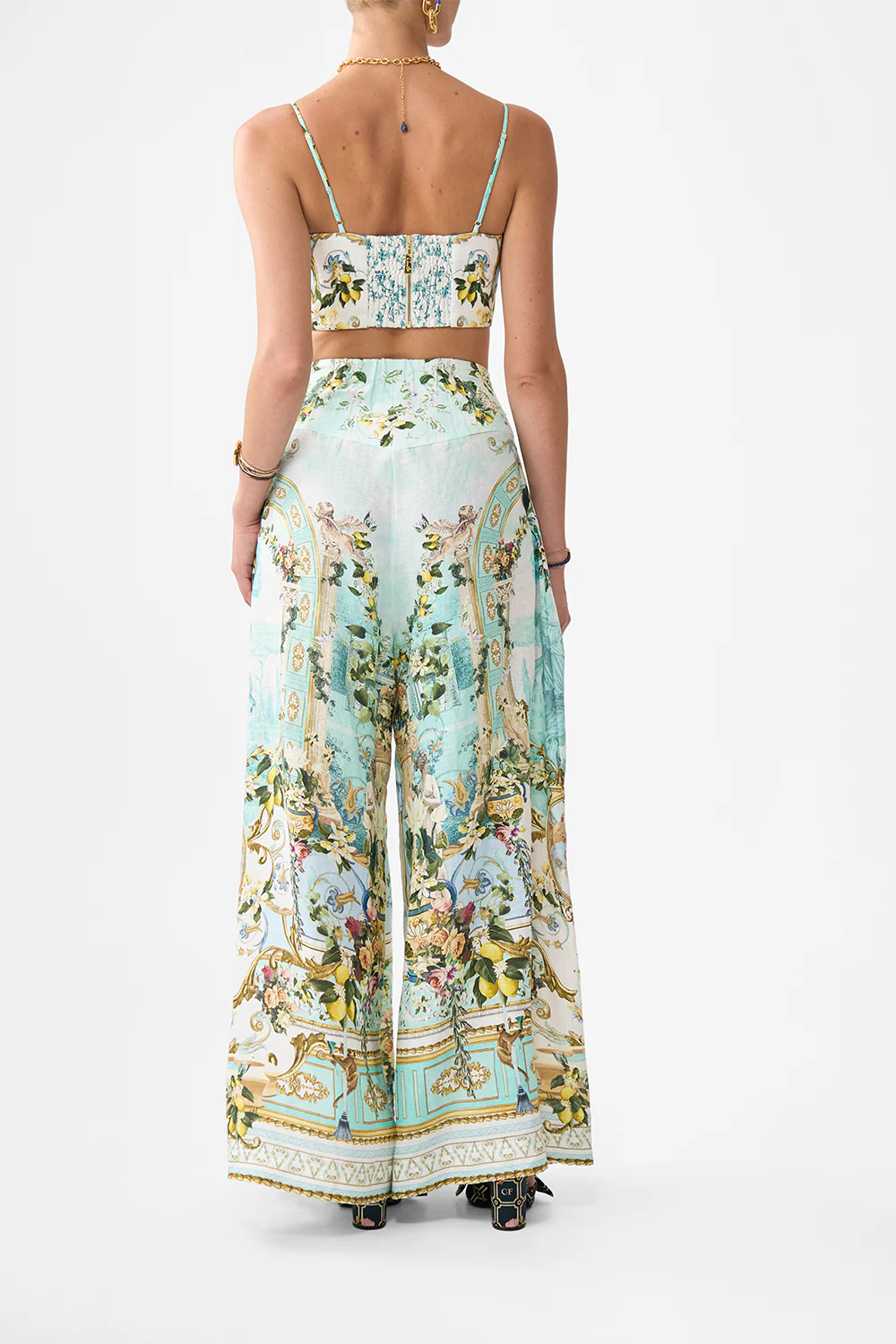 CORSET WAIST WIDE LEG PANT VENUS ON A VESPA