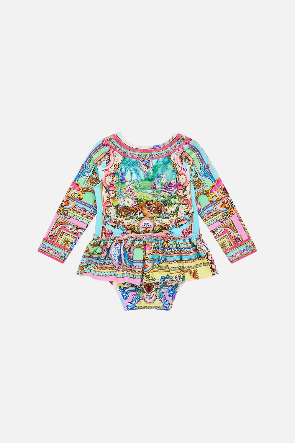 BABIES LONG SLEEVE BODYSUIT W JERSEY SKIRT SPIRIT OF SANTA MARIA