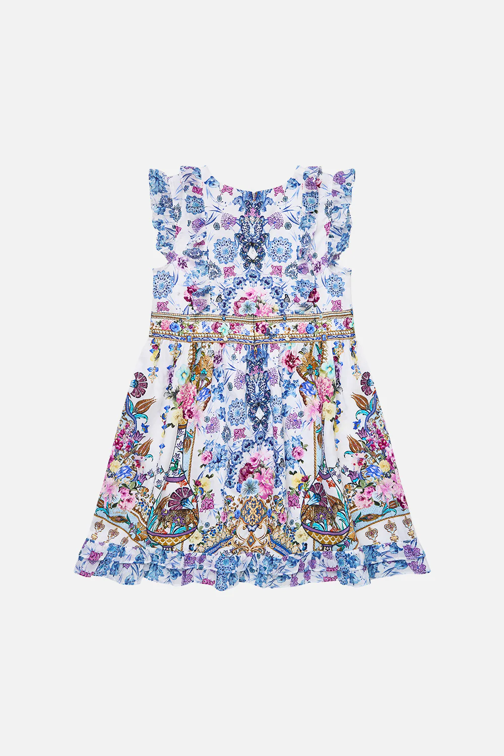 KIDS SLEEVELESS MINI DRESS WITH FRILL EDGES ALL ABOUT THAT LACE