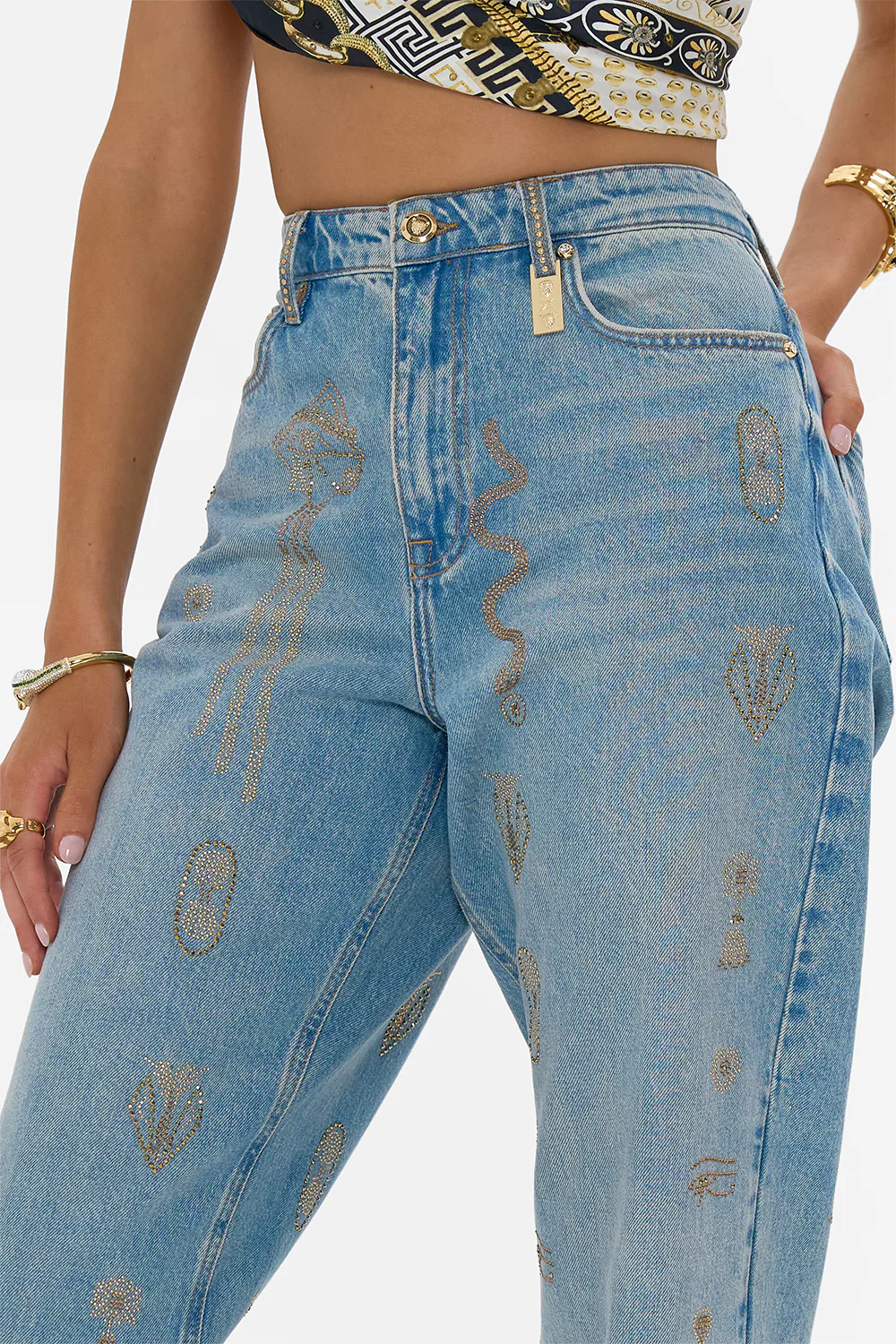 MILLA SACRED SYMBOLS GIRLFRIEND JEAN DENIM