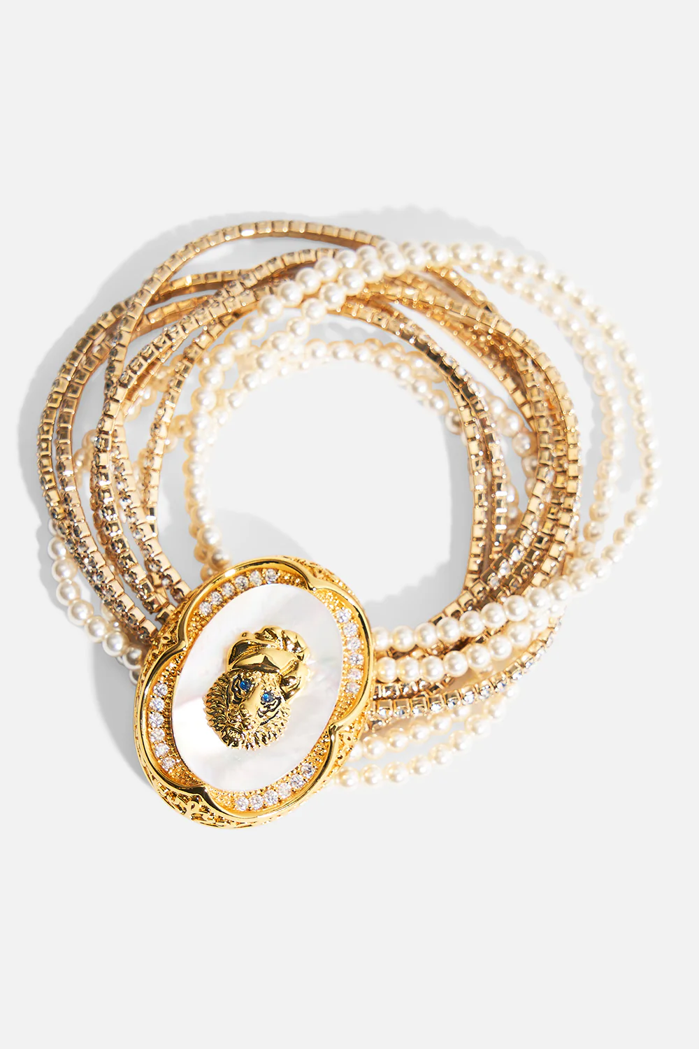 QUEEN OF CHARMS STRETCH BRACELET GOLD