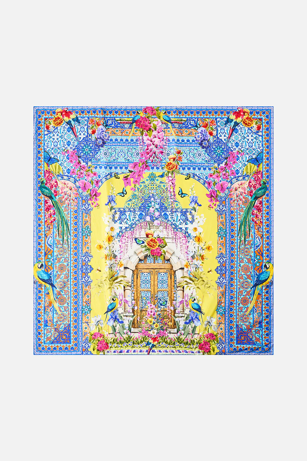 LARGE CRYSTALLED SILK SQUARE SCARF SULTANAHMET SUMMER