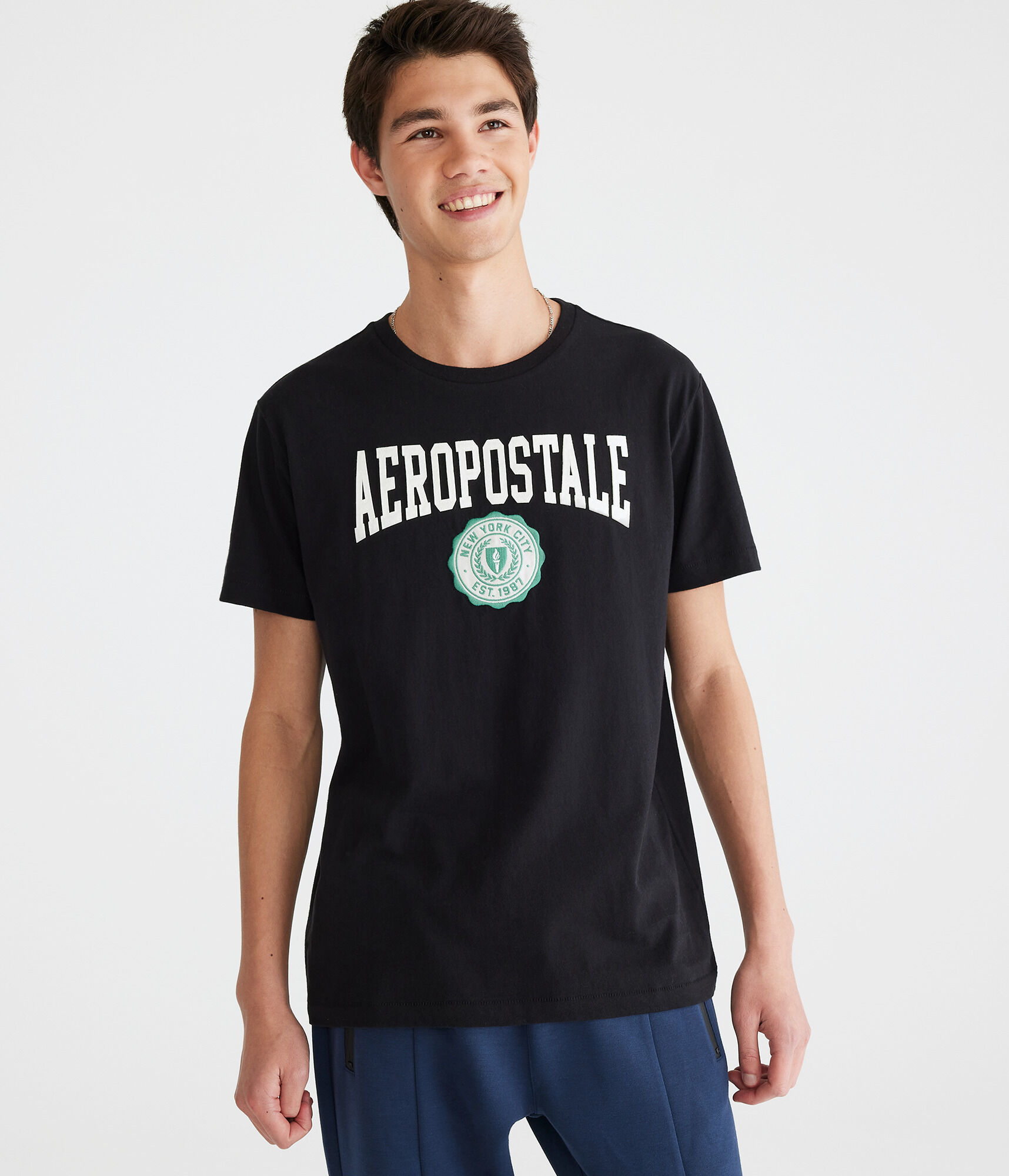 Aeropostale Crest Appliqué Graphic Tee