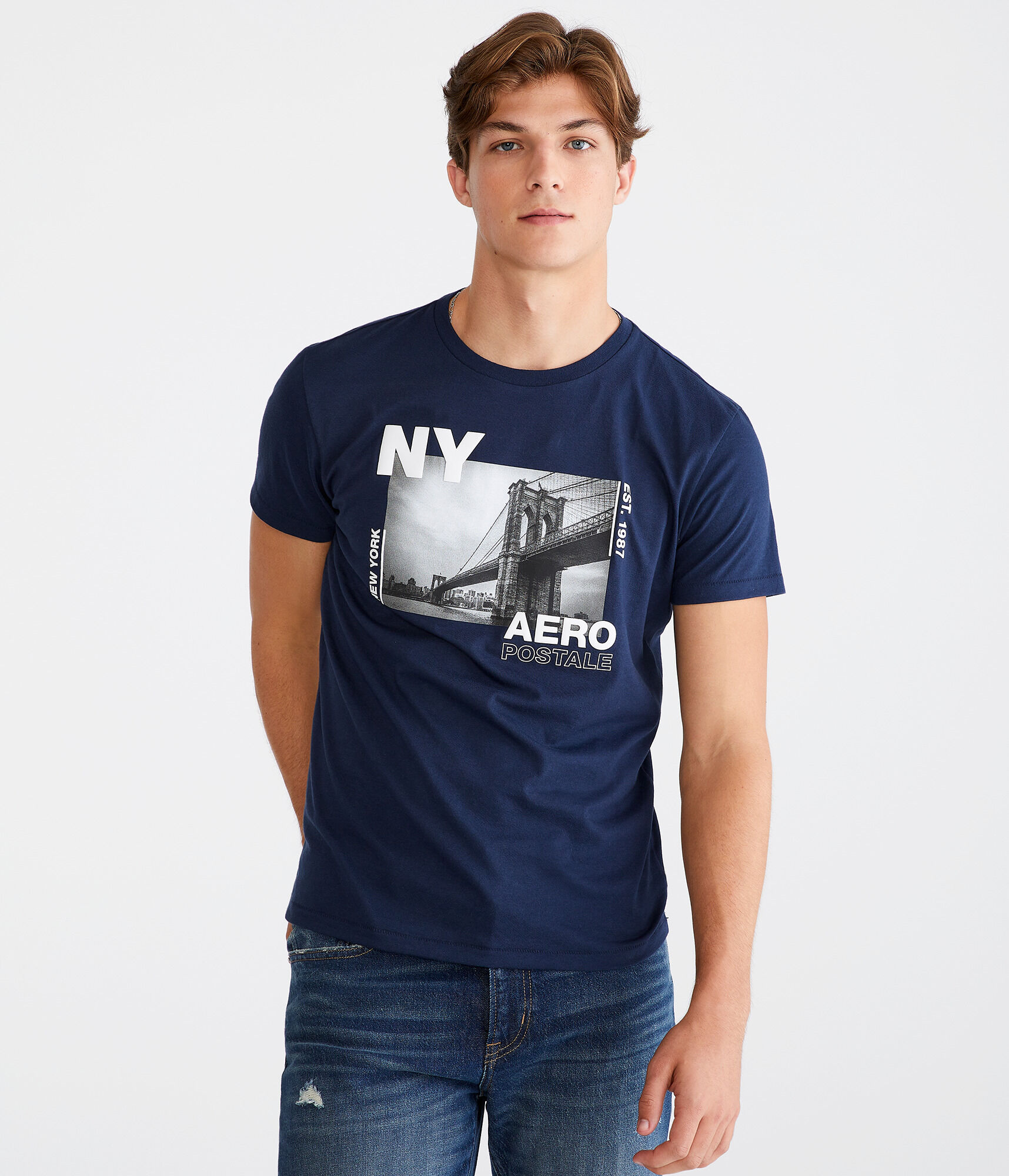 Aeropostale NY Bridge Graphic Tee