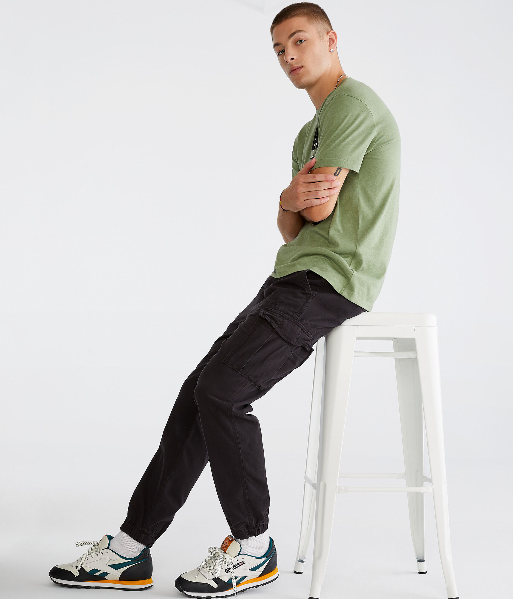 Twill Cargo Joggers