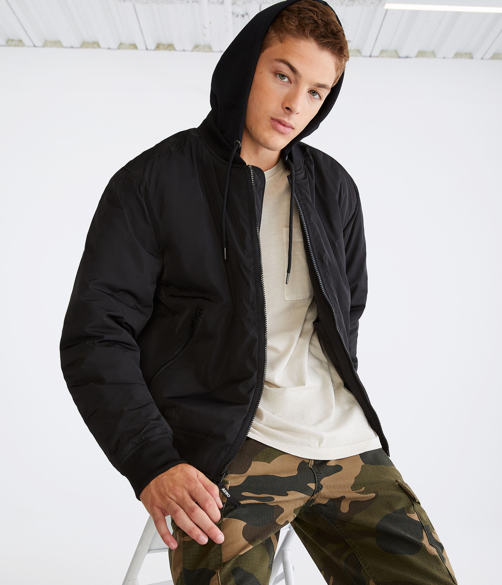 Hooded Bomber Jacket