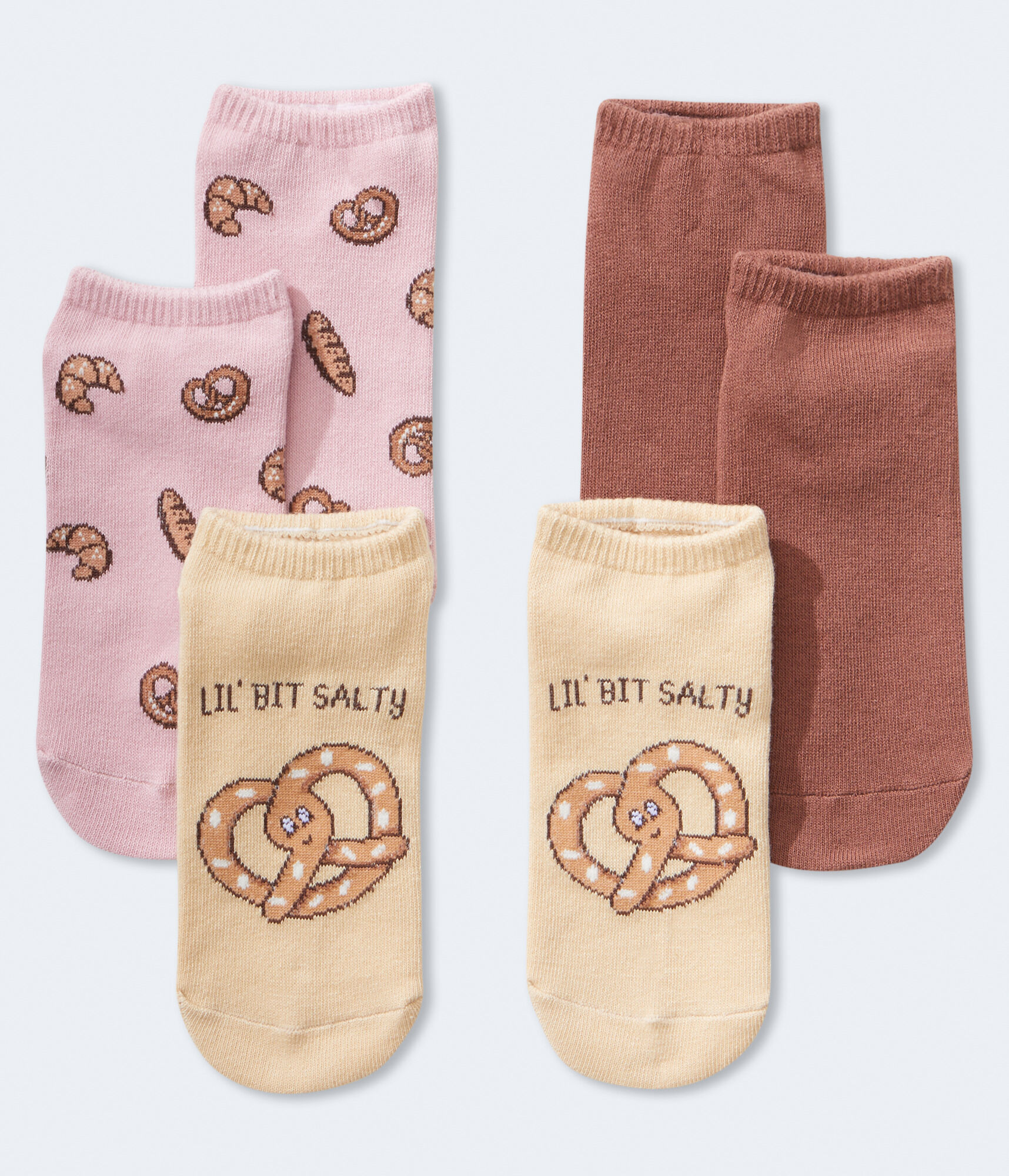 Salty Pretzels Ankle Sock 3-Pack