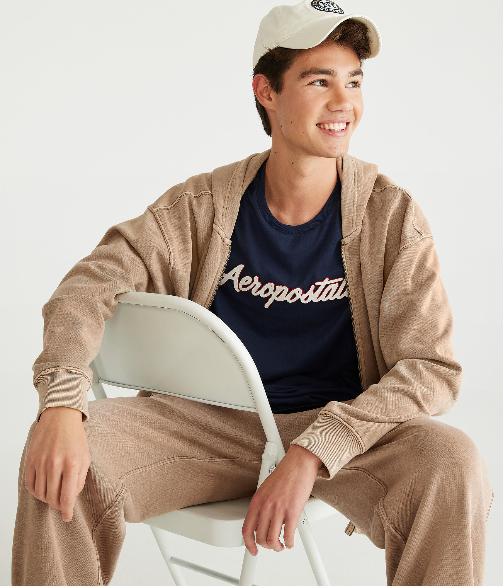 Aeropostale Script Logo Appliqué Graphic Tee