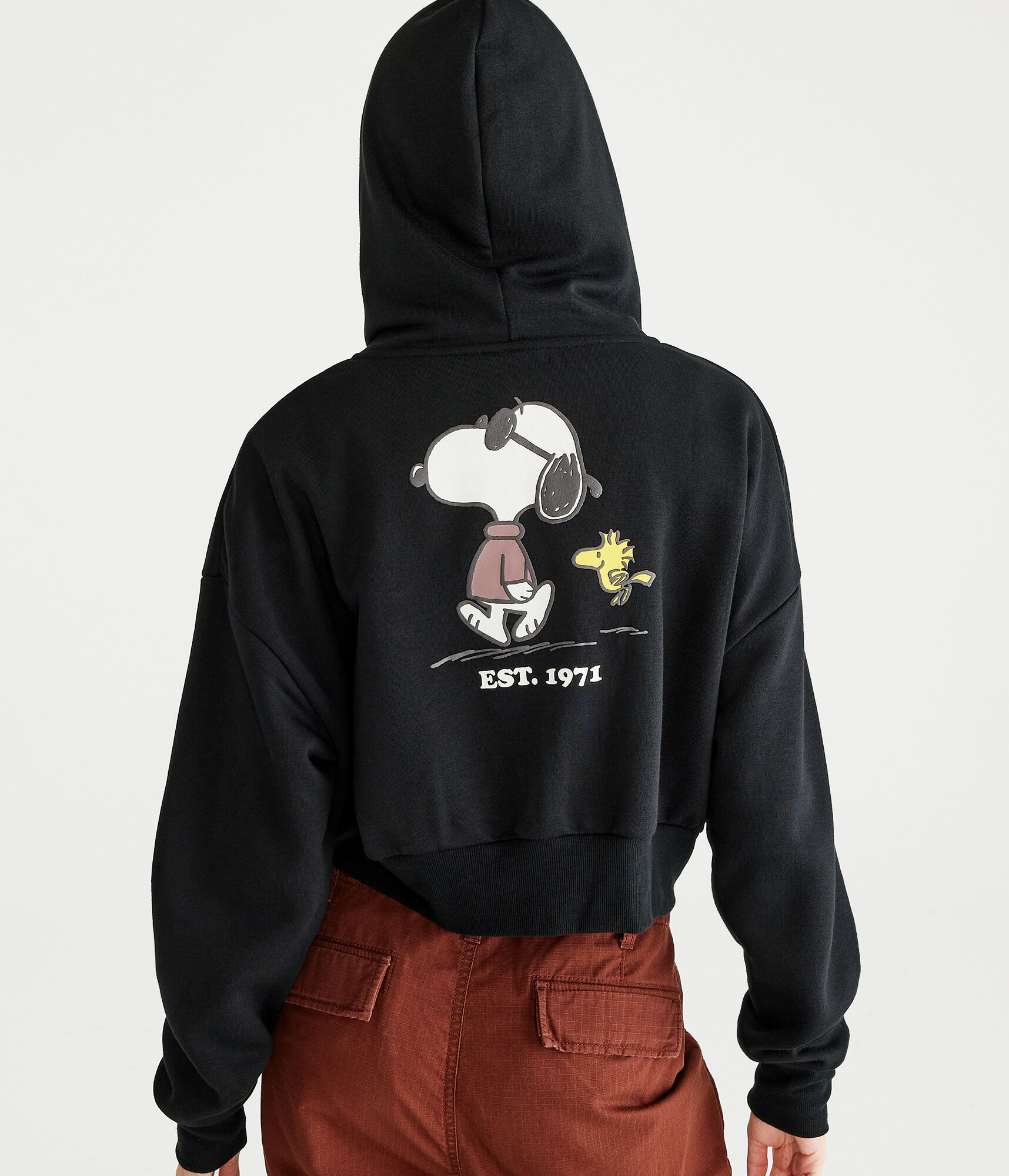 Peanuts® | Aéropostale Cool Snoopy Cropped Full-Zip Hoodie