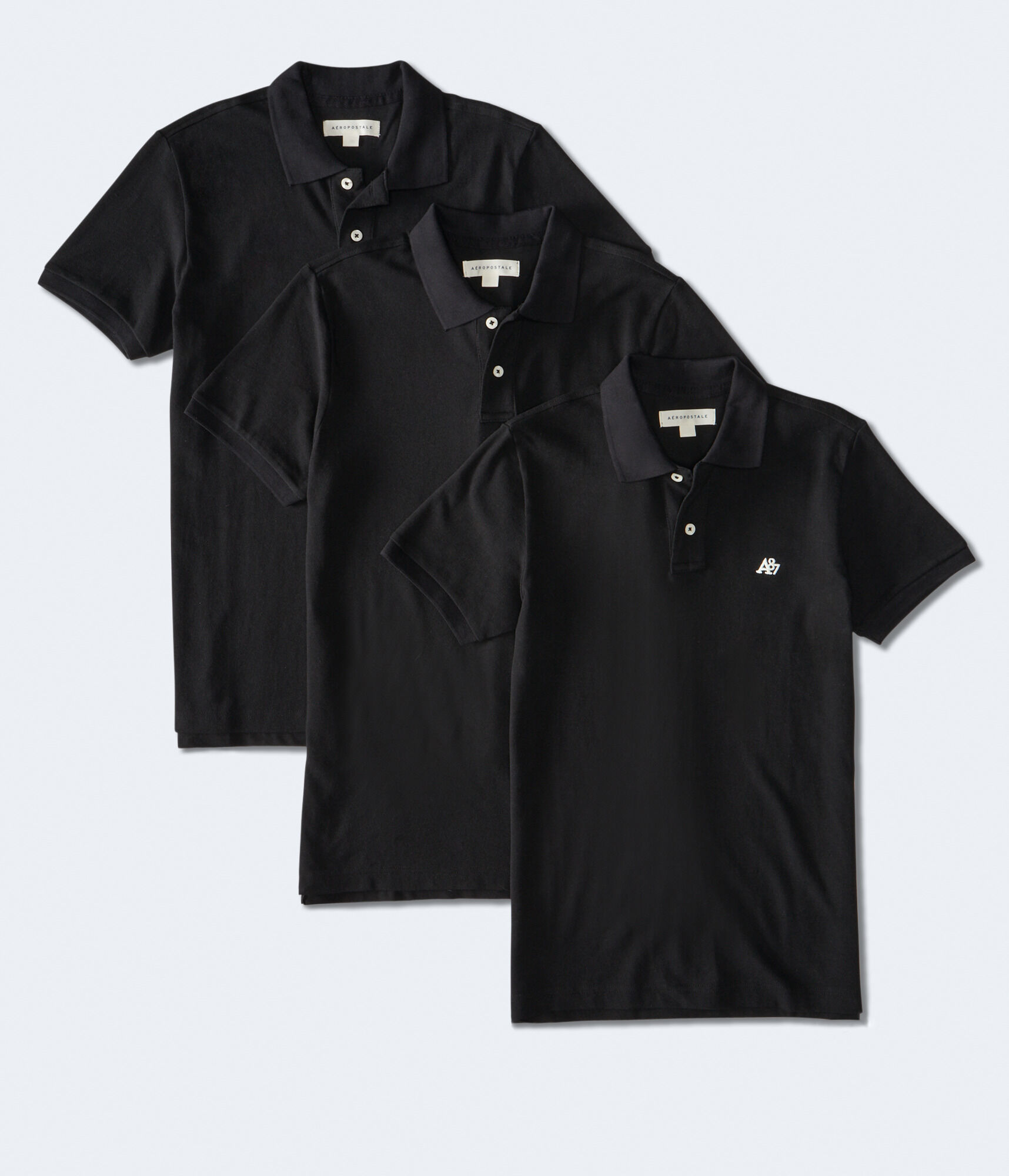 A87 Logo Piqué Polo 3-Pack