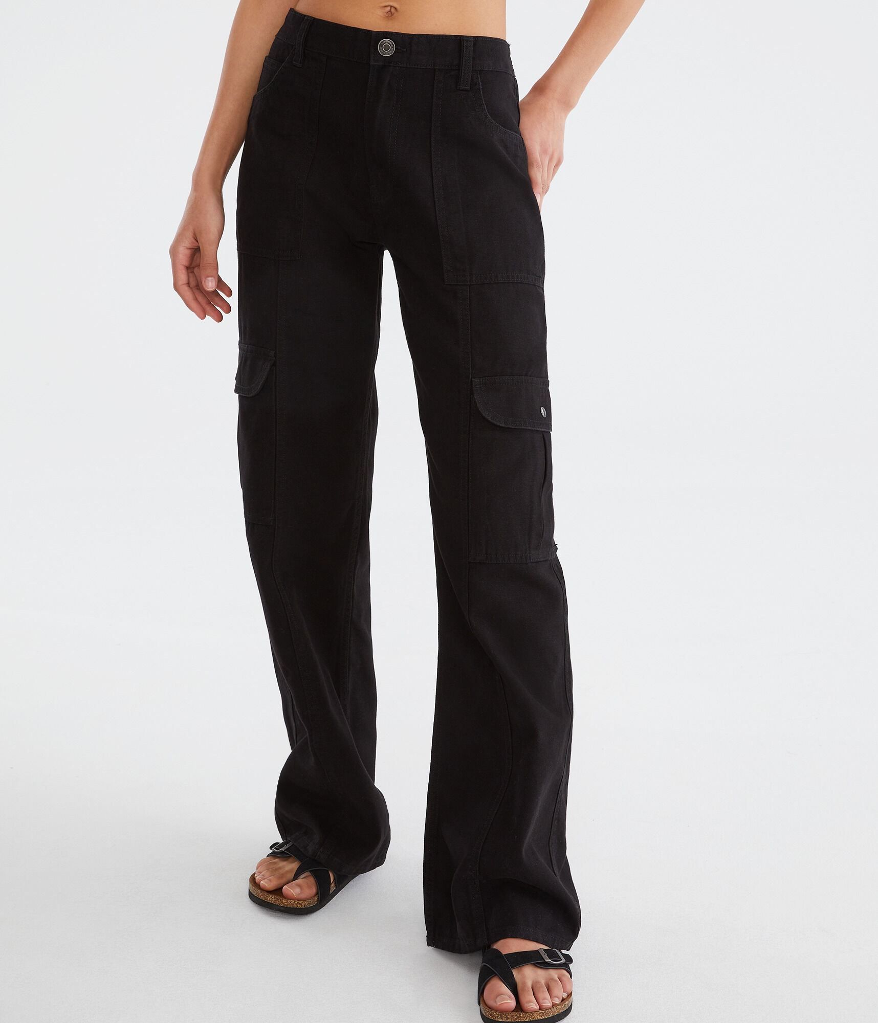 Mid-Rise Utility Cargo Pants