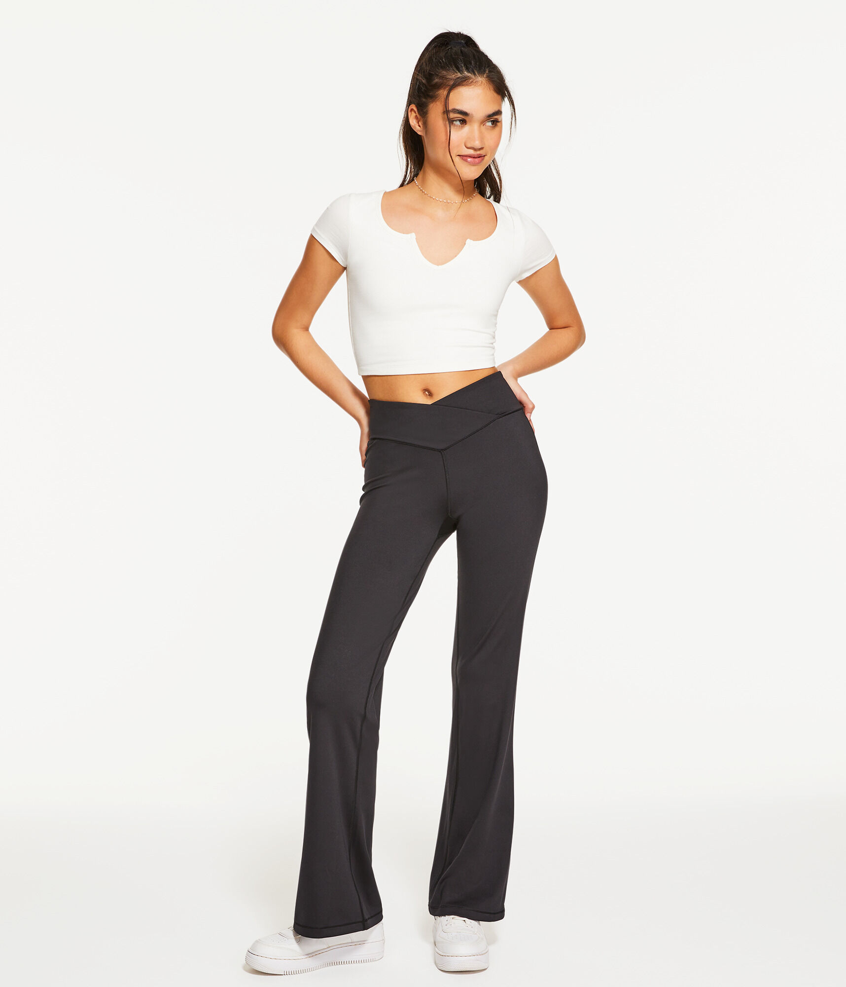 Flare Flex Crossover High-Rise Pants
