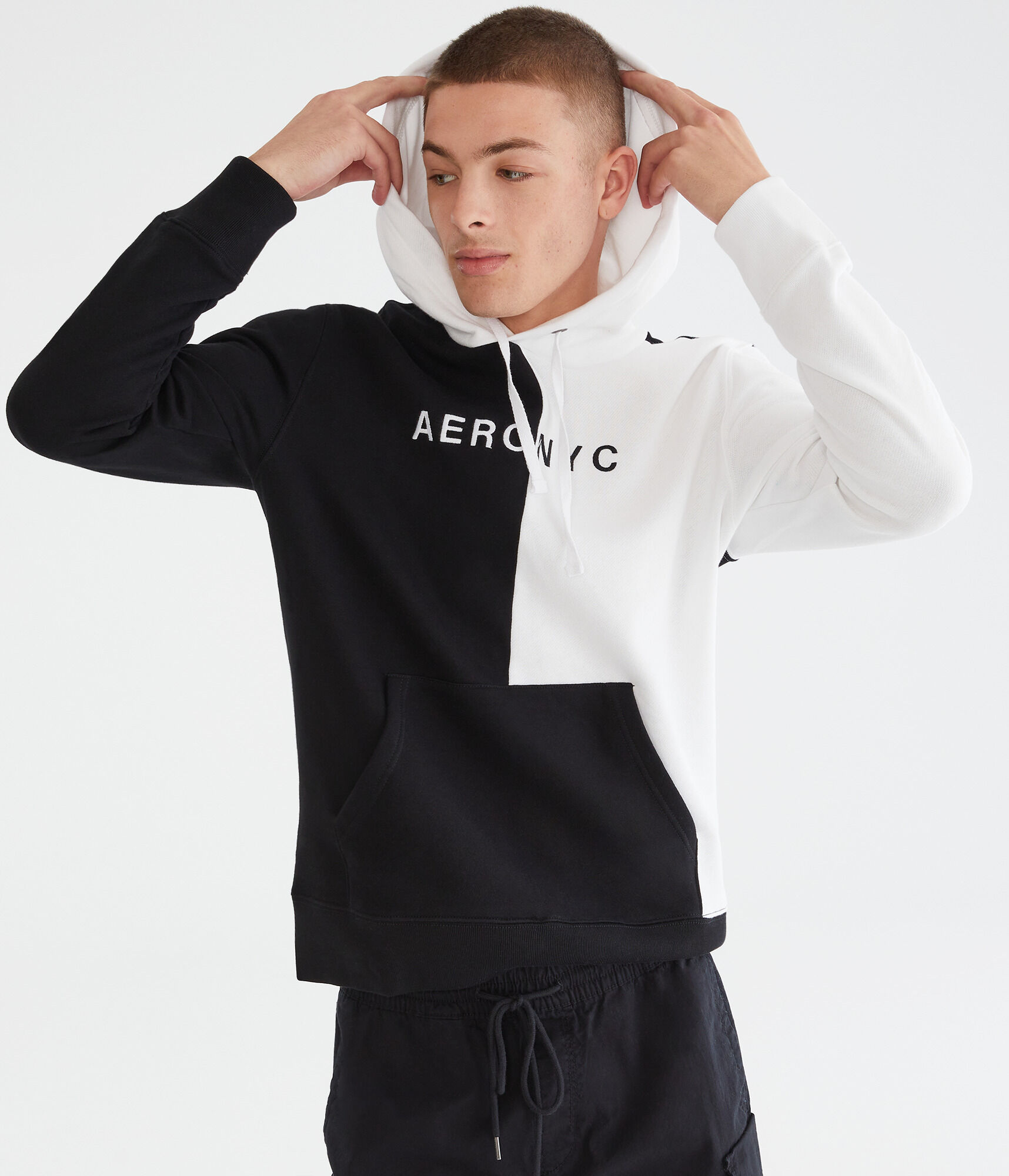 Aero NYC Spliced Pullover Hoodie